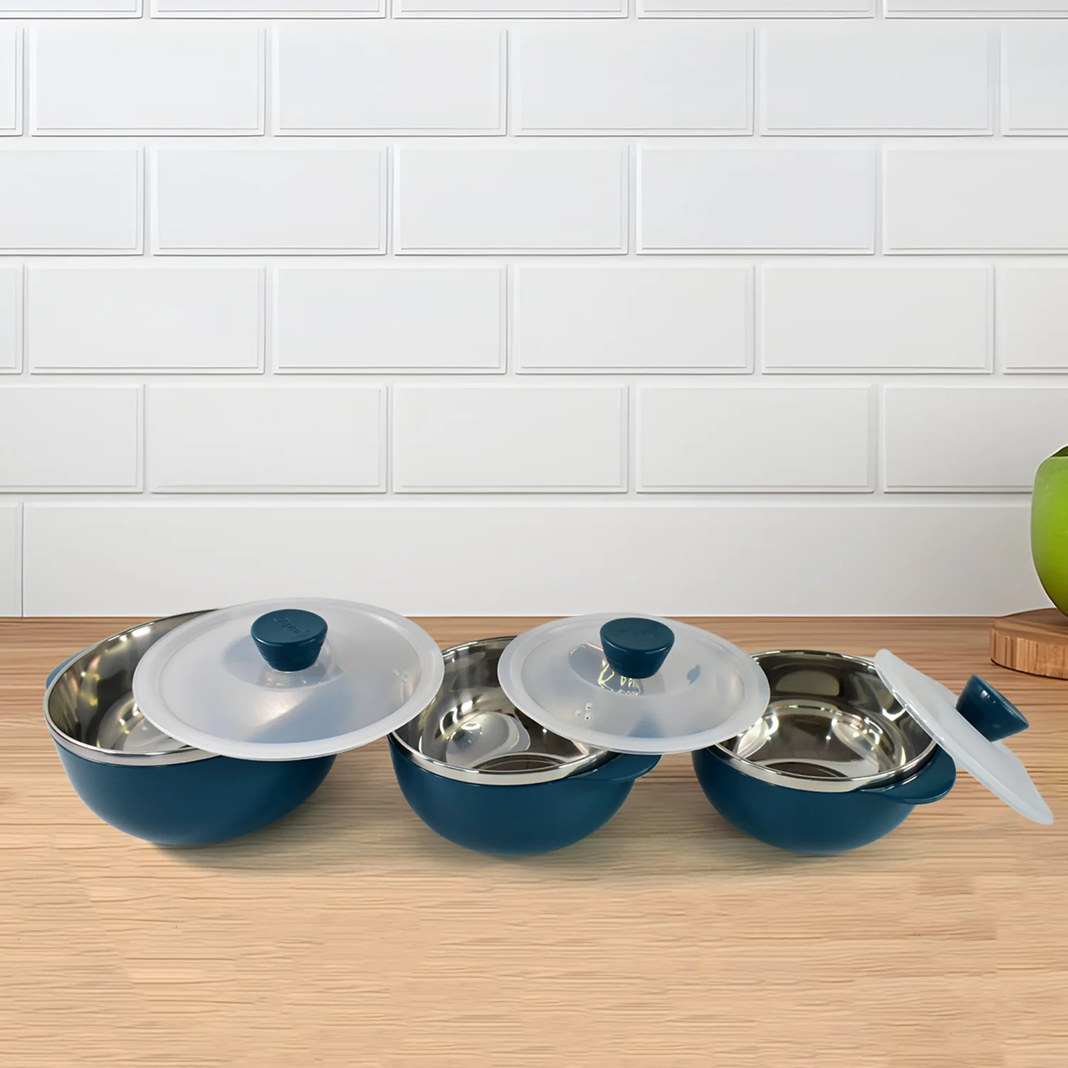 Apex Microwave-Safe Serving Bowl 3 Pcs Set (700ml, 1000ml, 1400ml) - Image 6