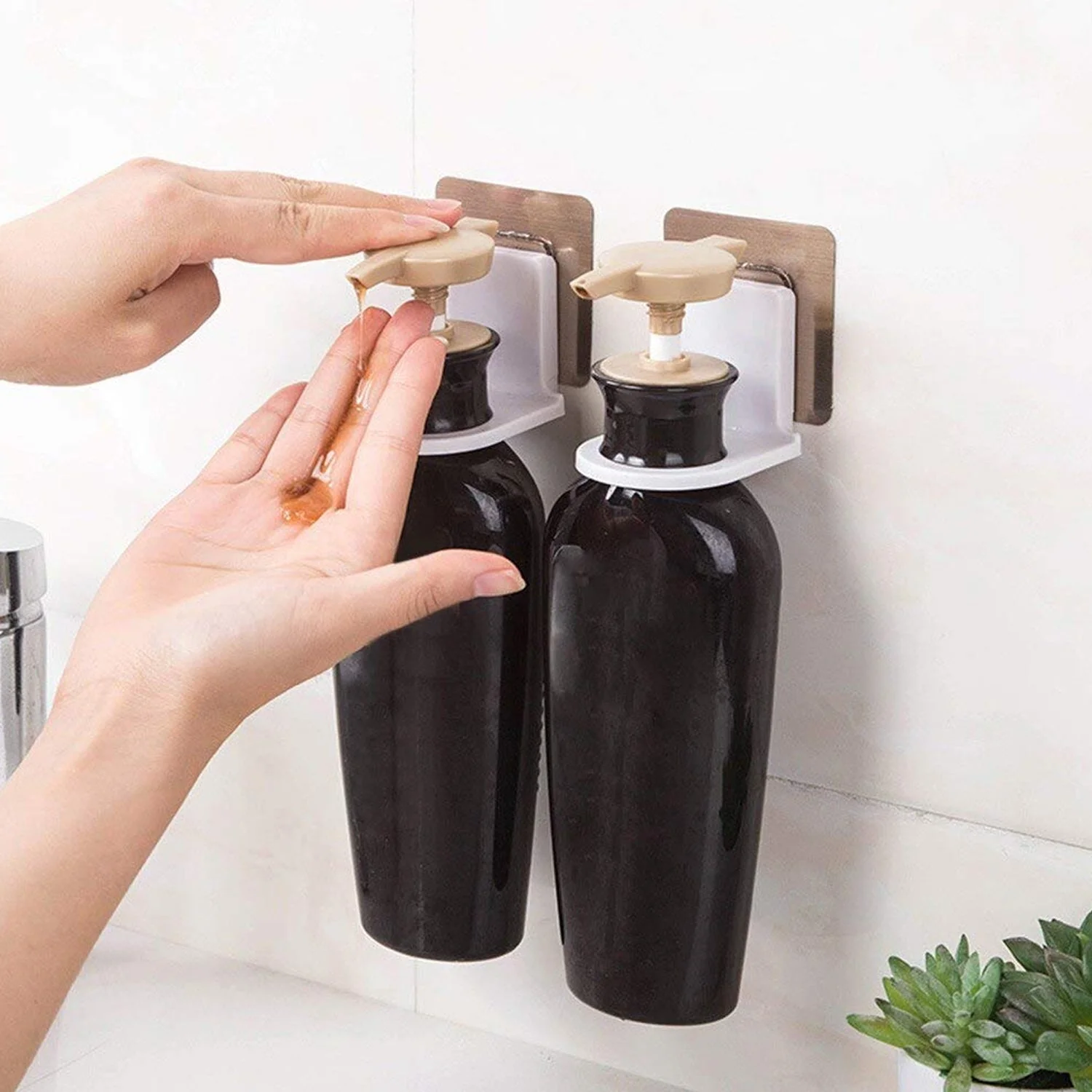 Wall-Mounted Adhesive Hook for Shampoo & Soap, Strong Hold (1pc) - Image 7