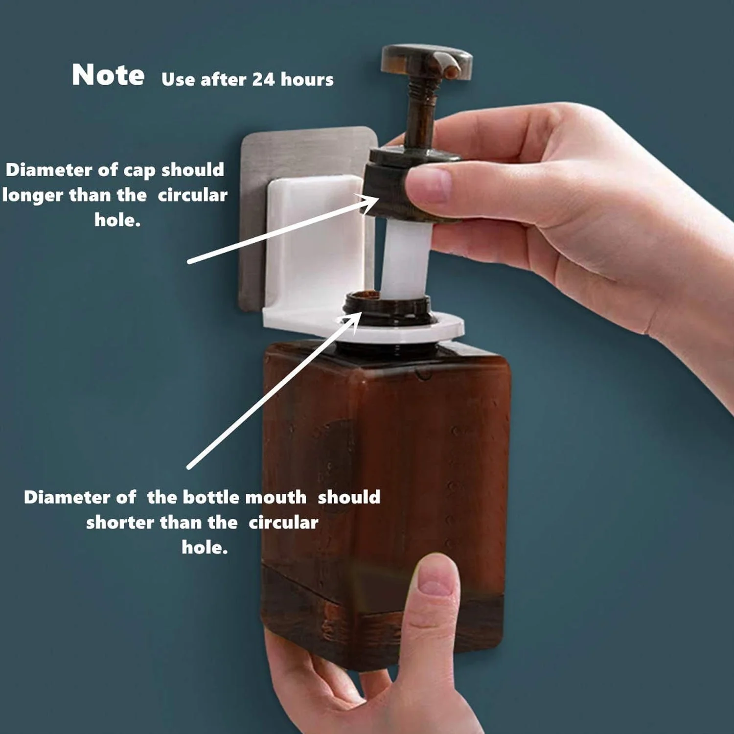 Wall-Mounted Adhesive Hook for Shampoo & Soap, Strong Hold (1pc) - Image 8