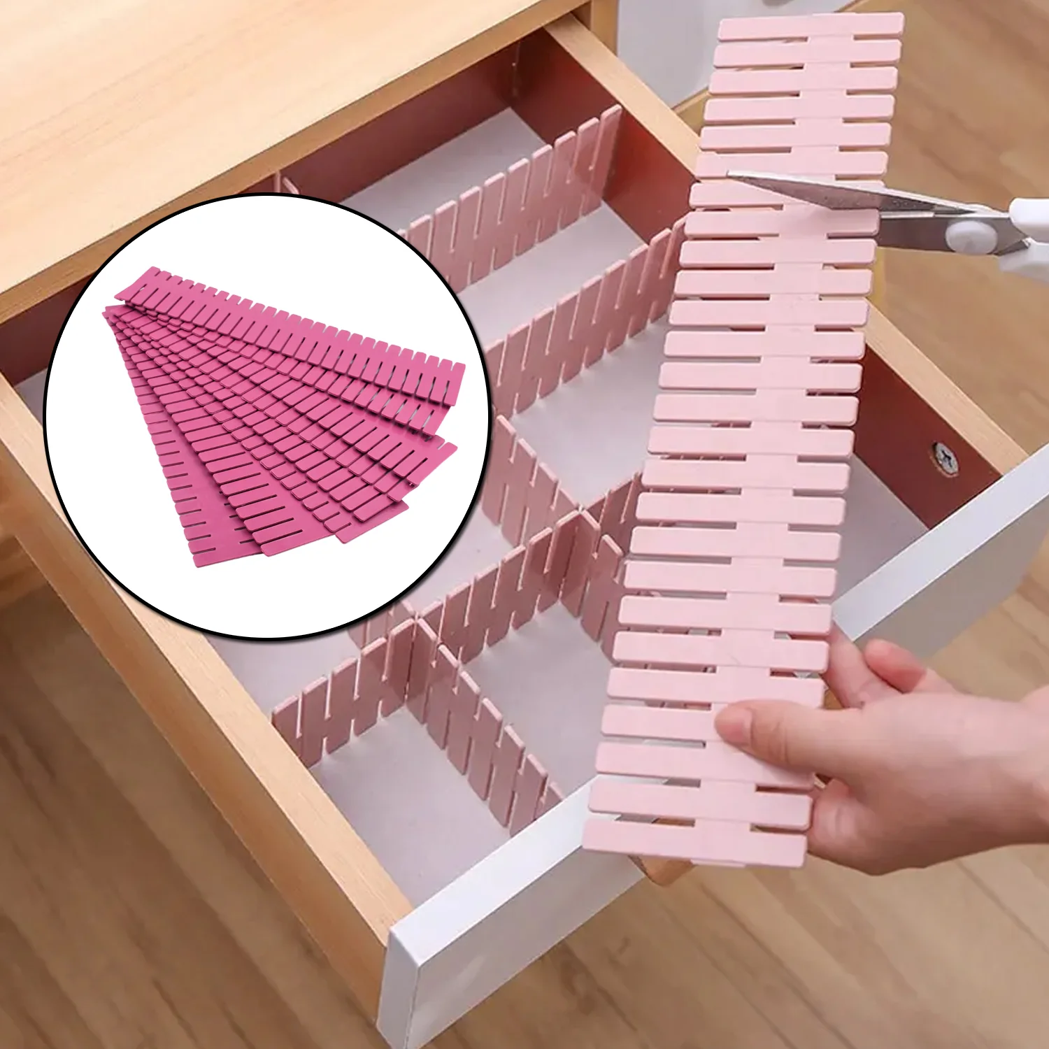 Plastic Adjustable Grid Drawer Dividers – Organizers for Home & Kitchen Drawers - Image 6