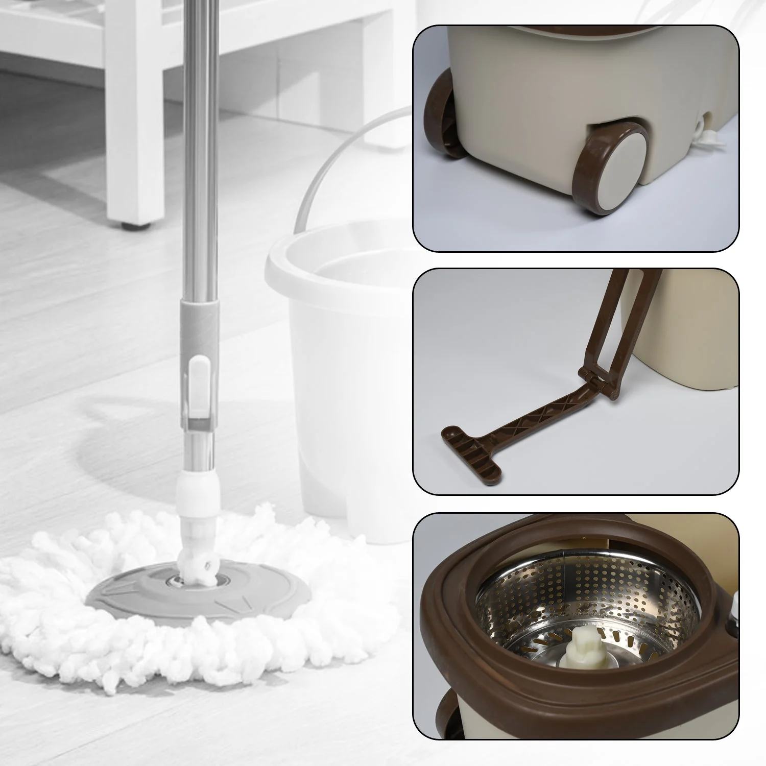 Spin Mop with Bucket Set – 360° Rotating Mop for Home & Office - Image 3