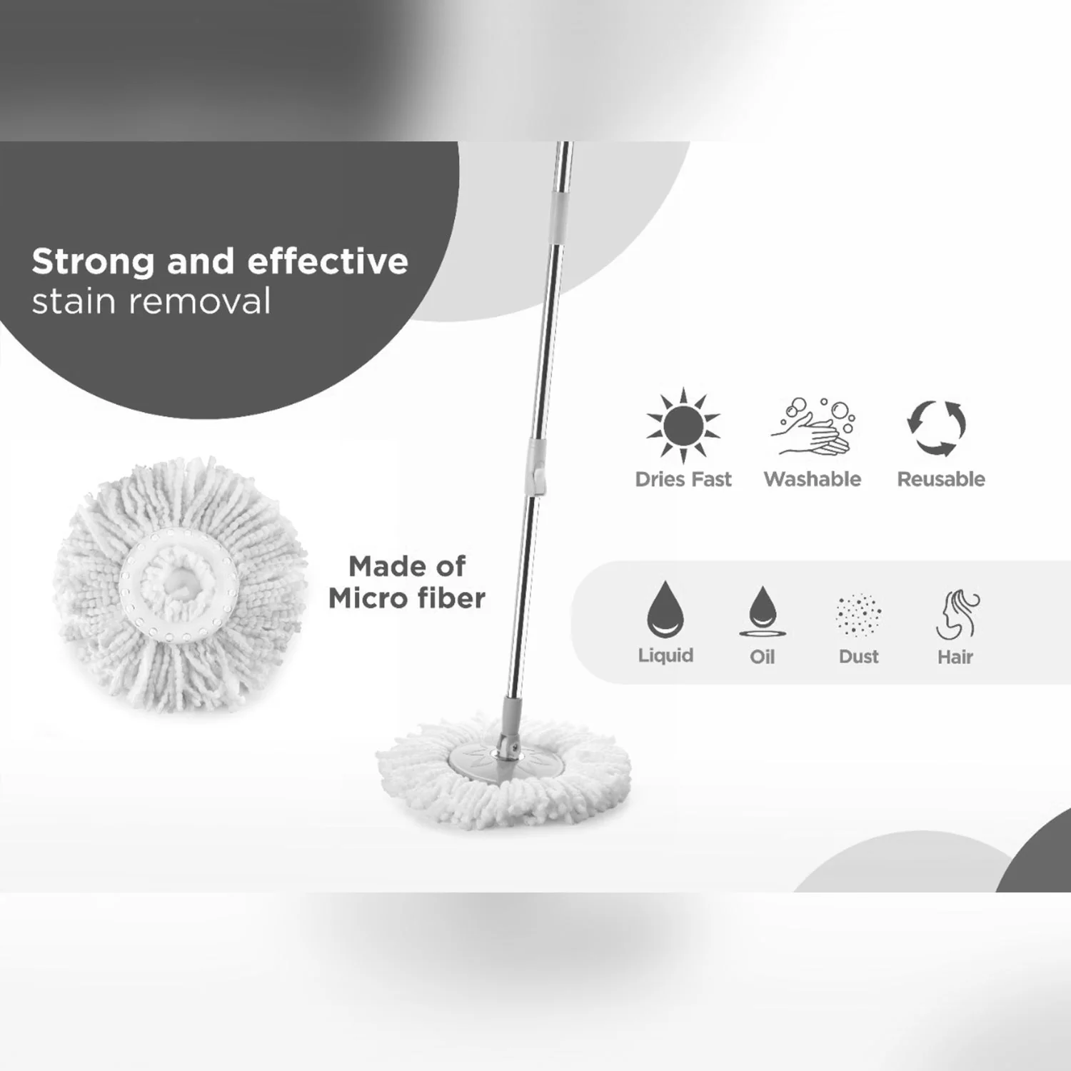Spin Mop with Bucket Set – 360° Rotating Mop for Home & Office - Image 7