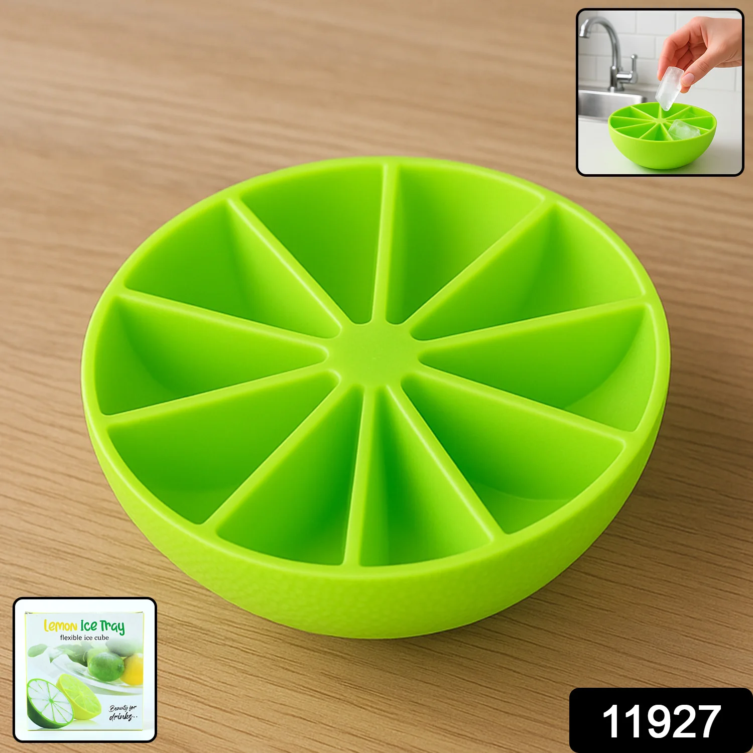 Lemon Shape Flexible Silicone Ice Cube Tray – 8-Slot Round Ice Mold (1 Pc) - Image 2