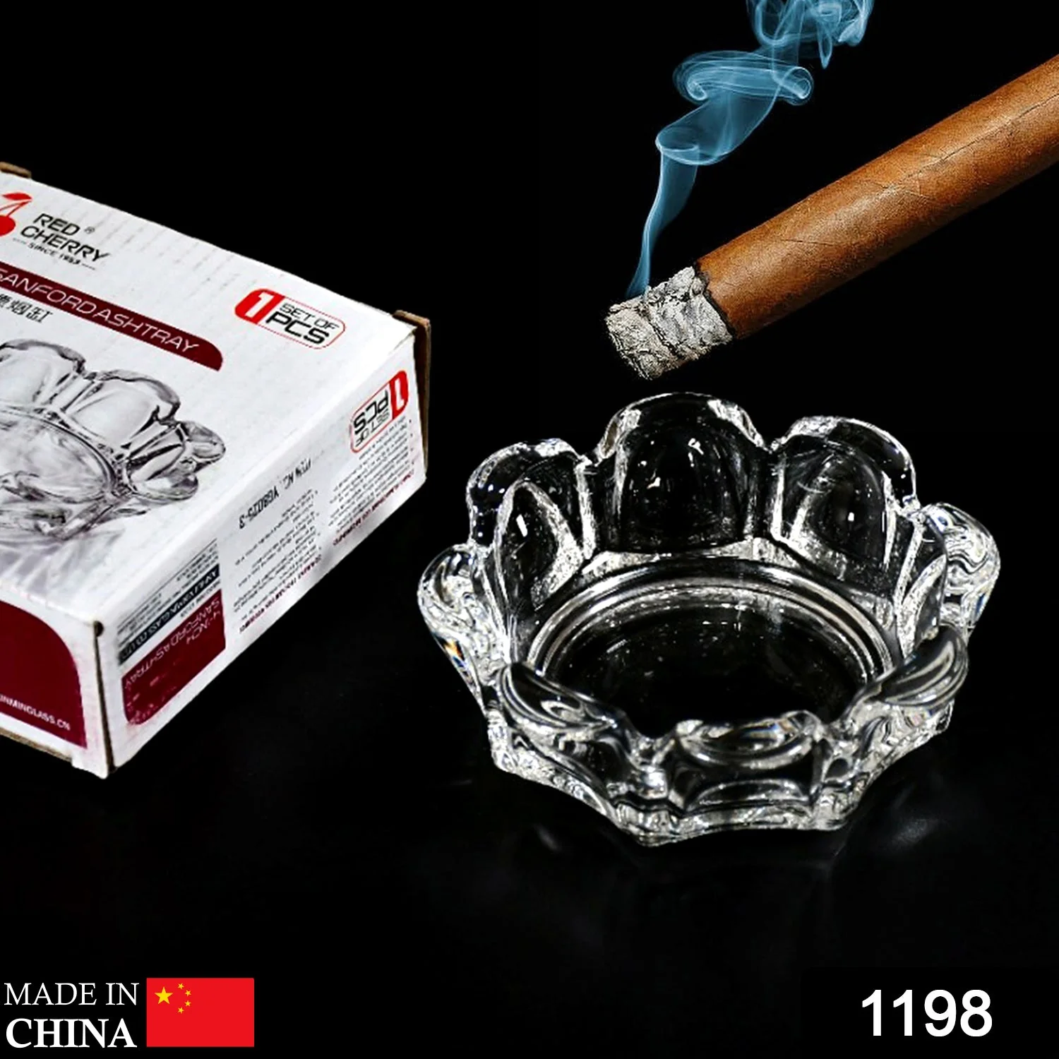 Sanford Round Cigar & Cigarette Ashtray for Home/Office Decor - Image 2