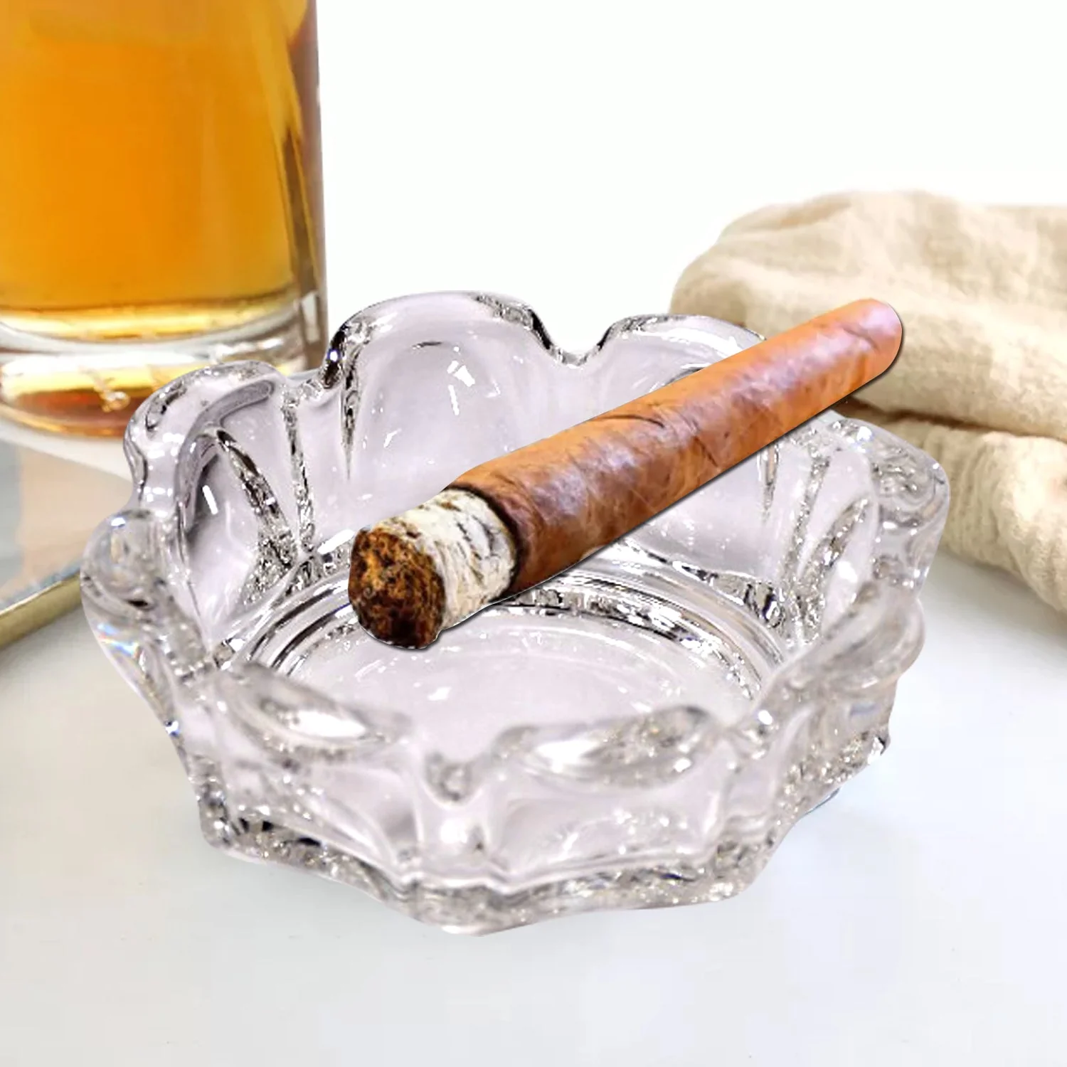 Sanford Round Cigar & Cigarette Ashtray for Home/Office Decor - Image 3