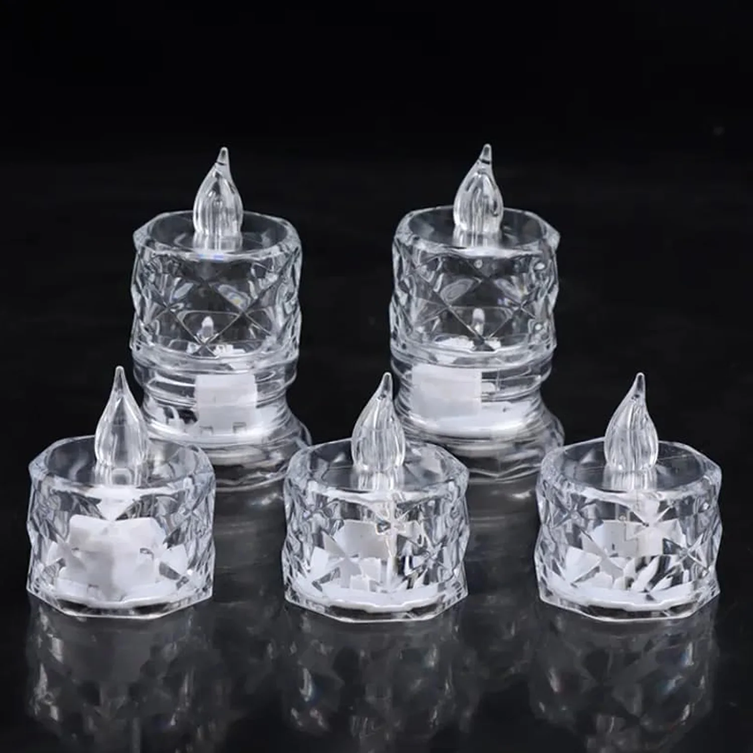 Flameless Acrylic LED Tealight Candles for Festival Decor (24 Pc) - Image 4