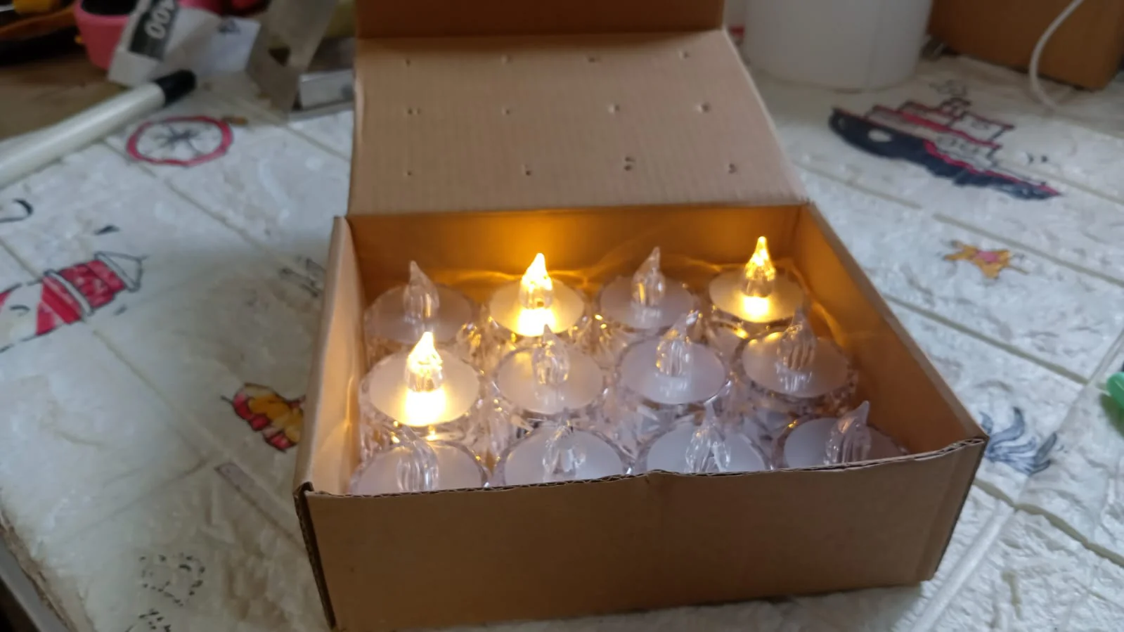 Flameless Acrylic LED Tealight Candles for Festival Decor (24 Pc) - Image 6