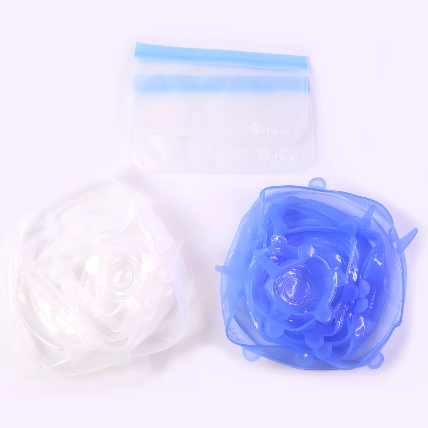 12 Peace Reusable Stretch Lids Set with 2 Storage Pouches – Flexible Food Cover Lids - Image 5