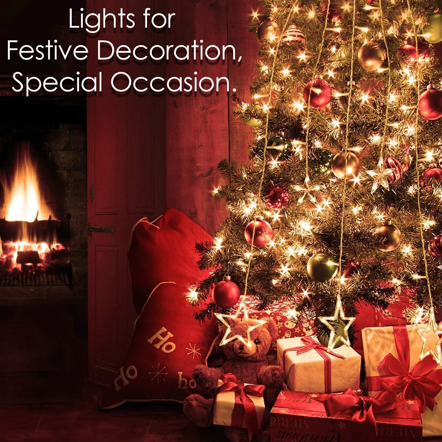 12 Stars Curtain String Lights, Window Curtain Lights - Image 7