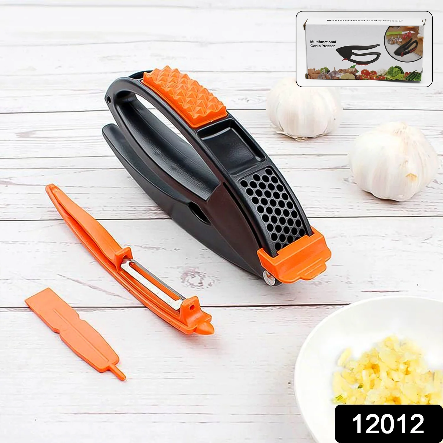 Multifunctional Garlic Press, Garlic Mincing & Crushing Tool (1 Pc) - Image 2