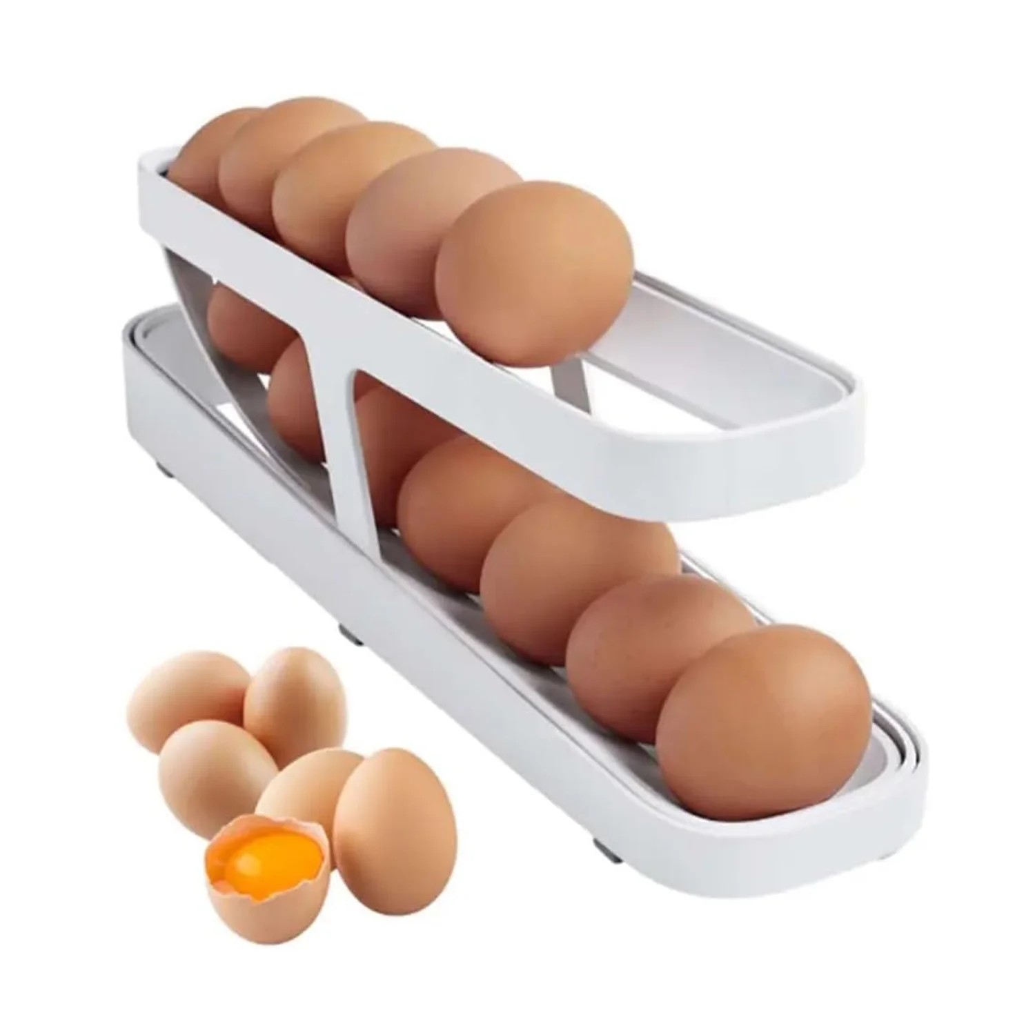 Plastic 2-Tier Rolling Egg Dispenser For 12-14 Eggs (1 Pc) - Image 5