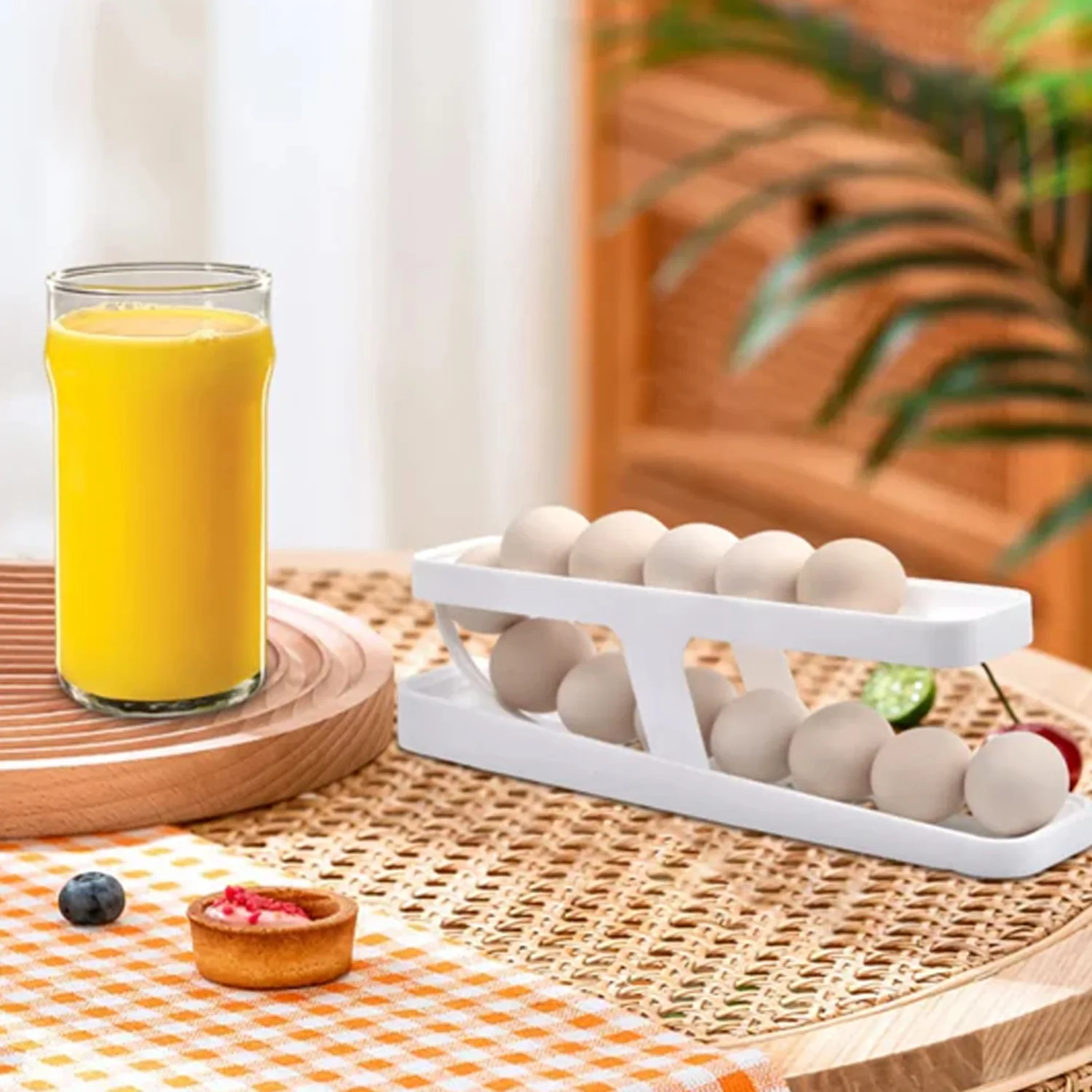 Plastic 2-Tier Rolling Egg Dispenser For 12-14 Eggs (1 Pc) - Image 6