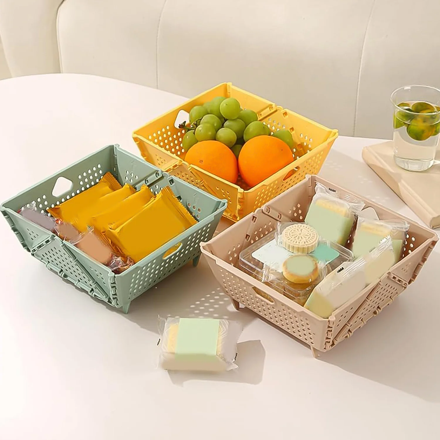 Flexi fold Storage Basket Box with Holes Ventilated Design (23×20 Cm / 1 Pc) - Image 3