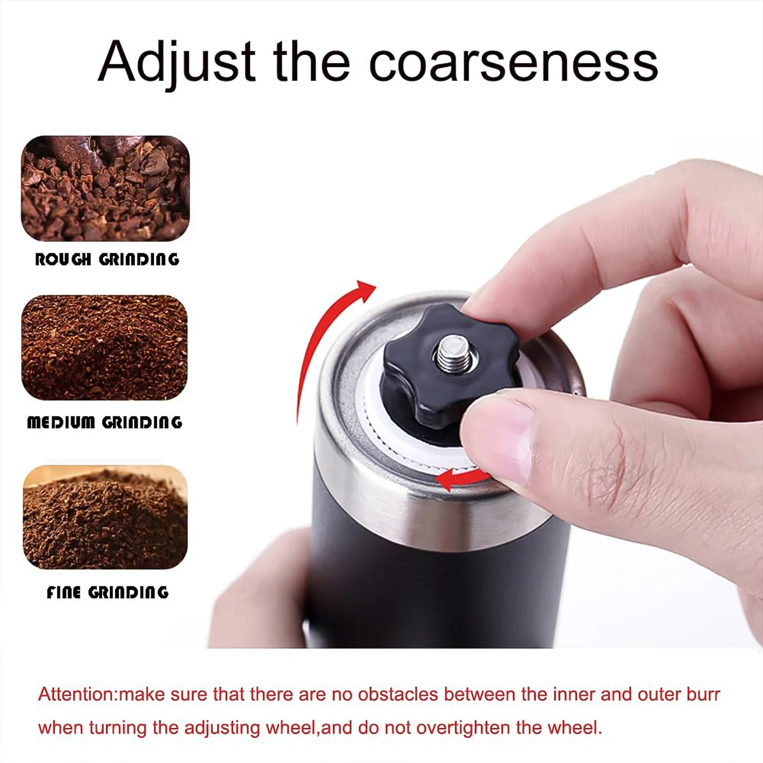 Portable Stainless Steel Manual Coffee Grinder (1 Pc) - Image 3