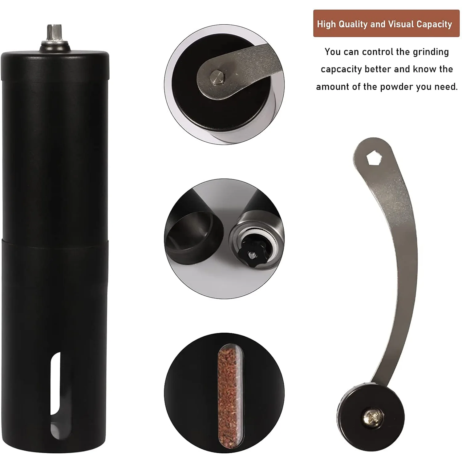 Portable Stainless Steel Manual Coffee Grinder (1 Pc) - Image 4