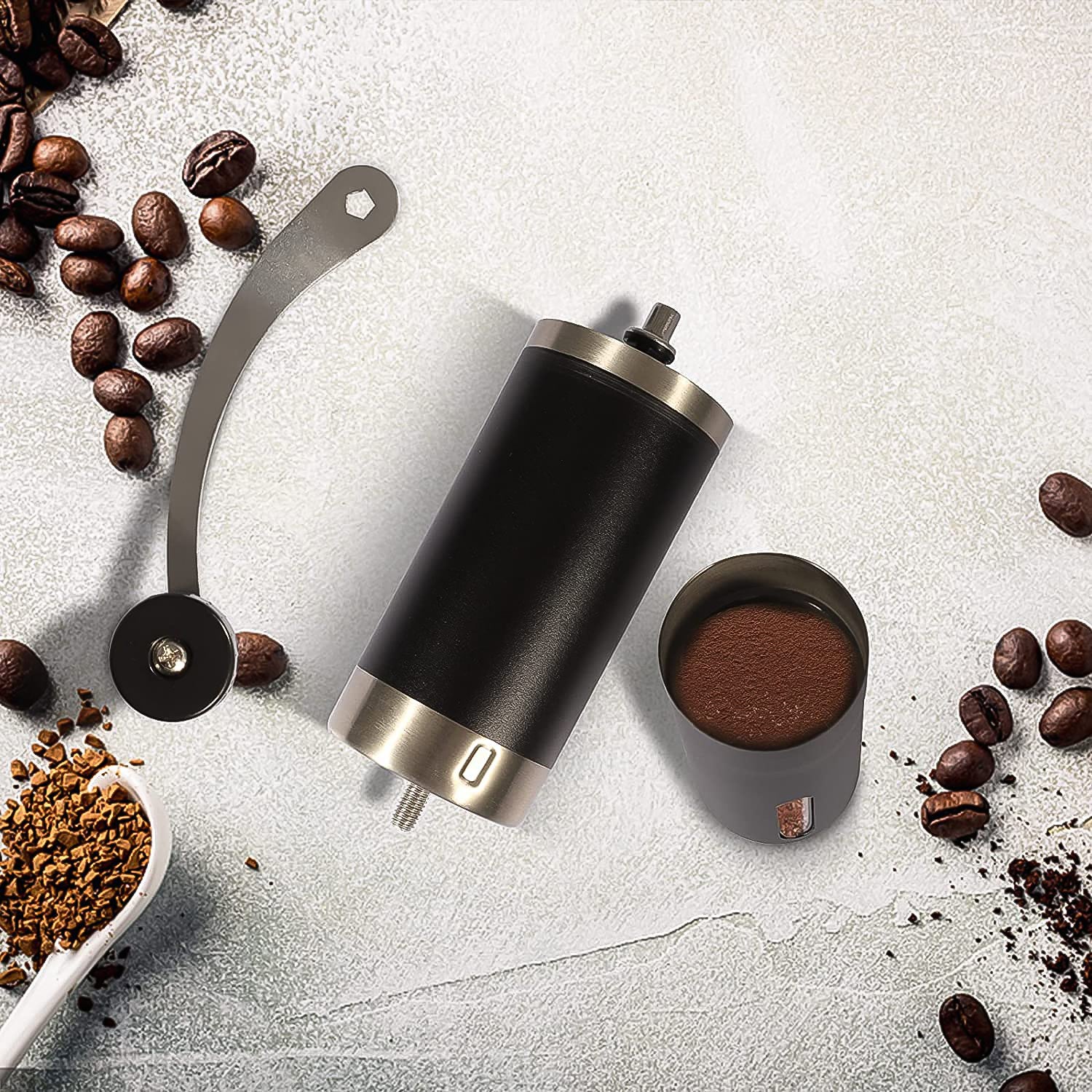 Portable Stainless Steel Manual Coffee Grinder (1 Pc) - Image 6