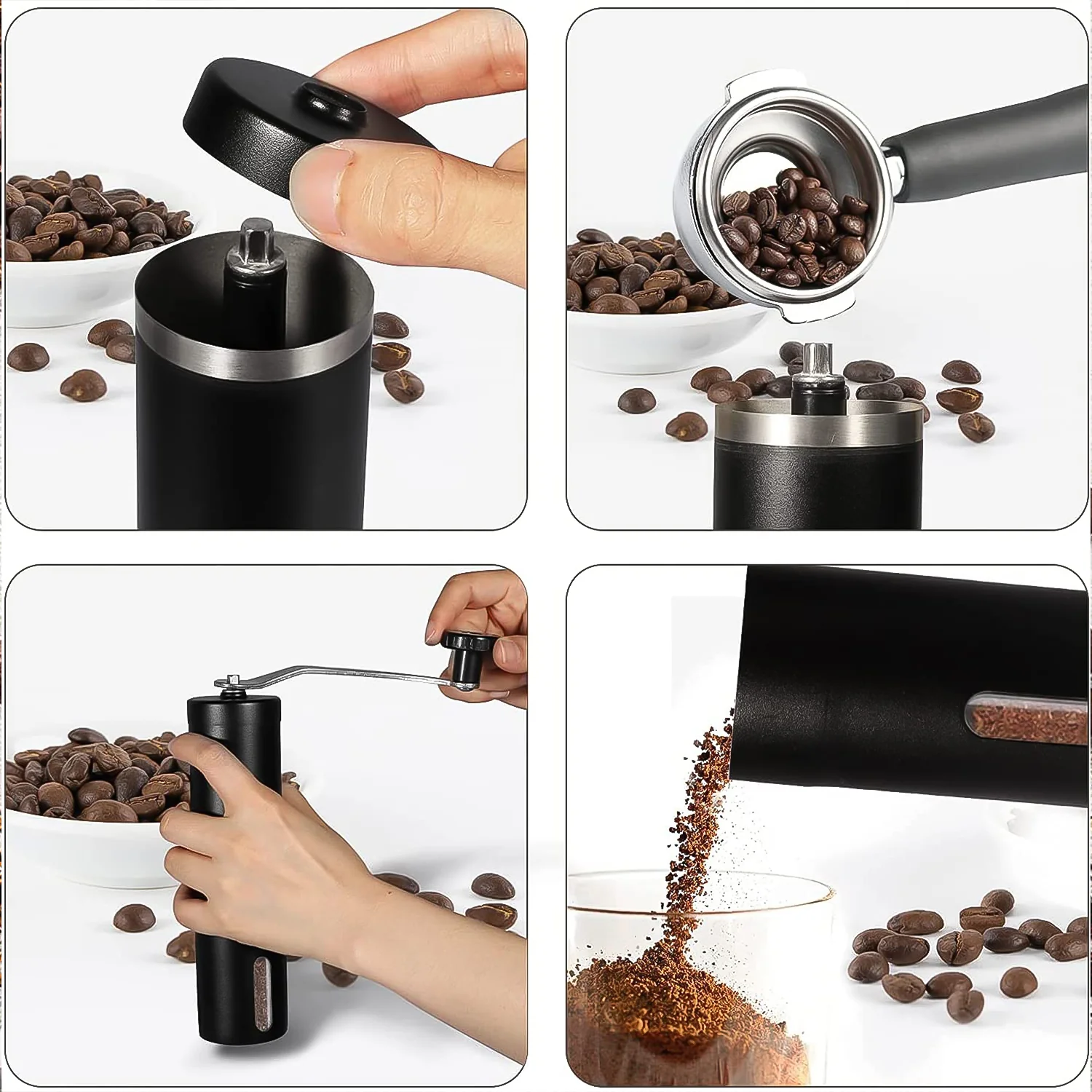 Portable Stainless Steel Manual Coffee Grinder (1 Pc) - Image 7