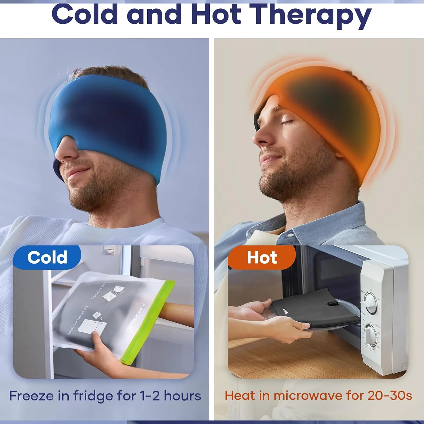 Migraine and Headache Relief Cap: Ice Wrap for Tension & Sinus Relief - Image 3