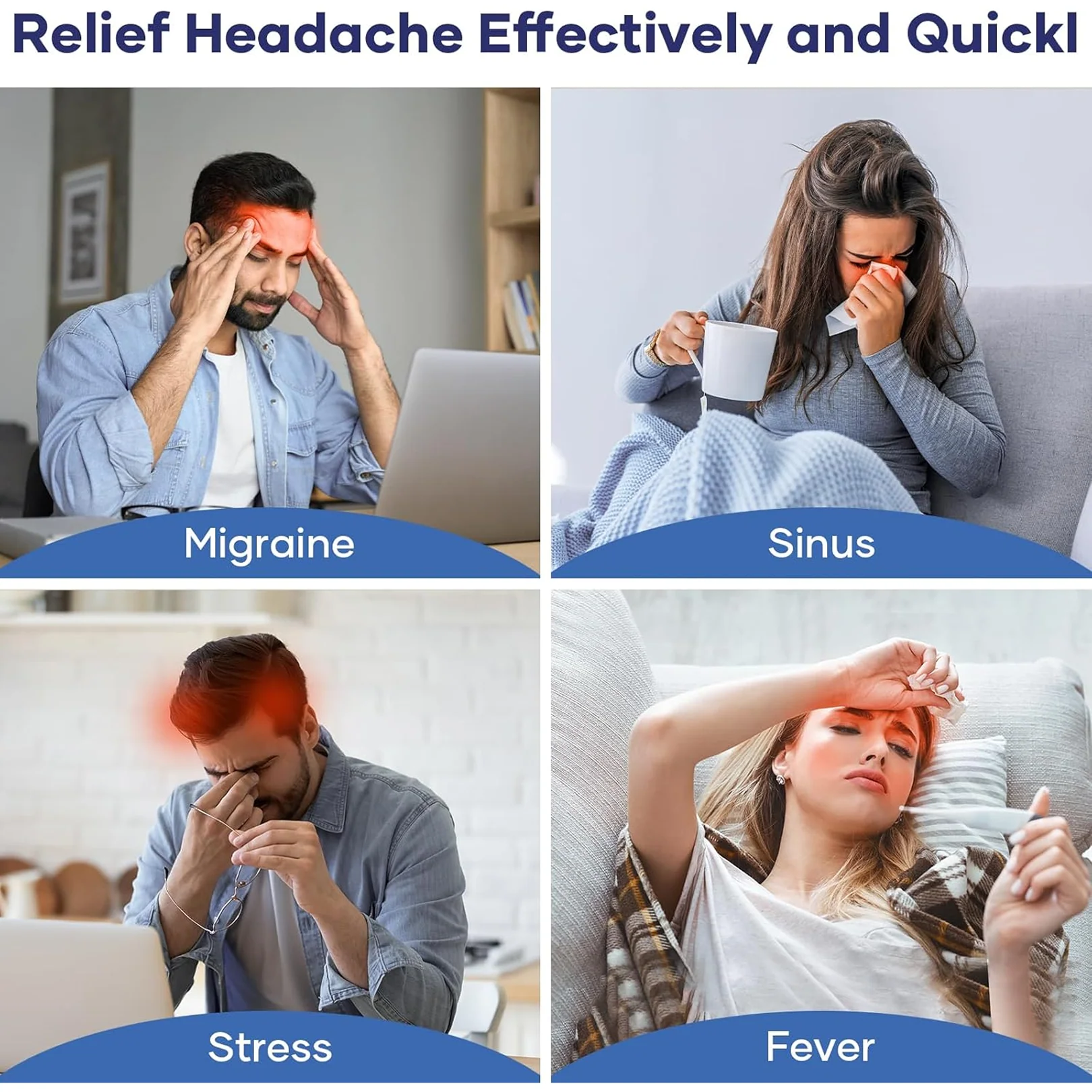 Migraine and Headache Relief Cap: Ice Wrap for Tension & Sinus Relief - Image 4