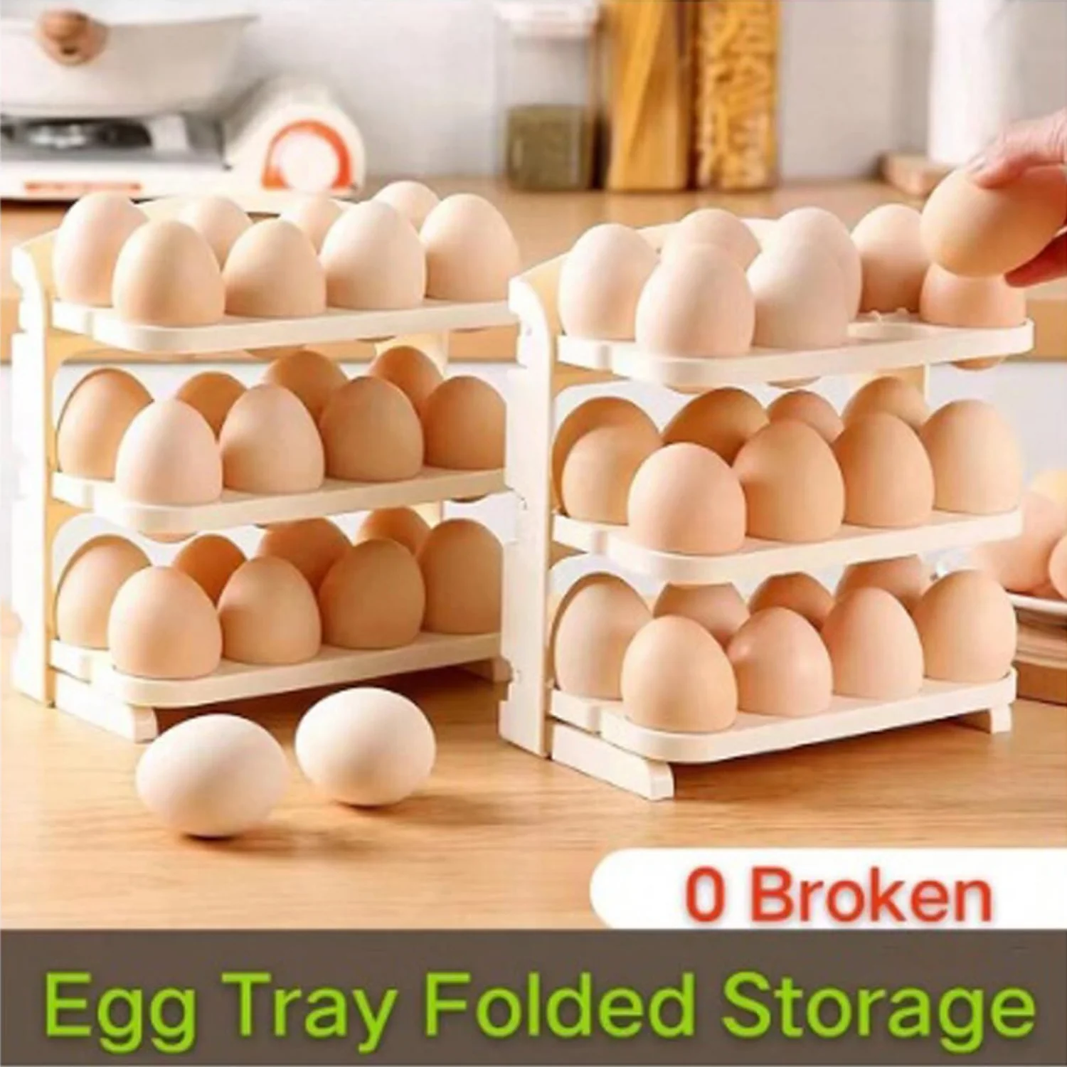 Plastic Foldable Egg Tray | 24 Grid Egg Storage Box (1 Pc) - Image 4