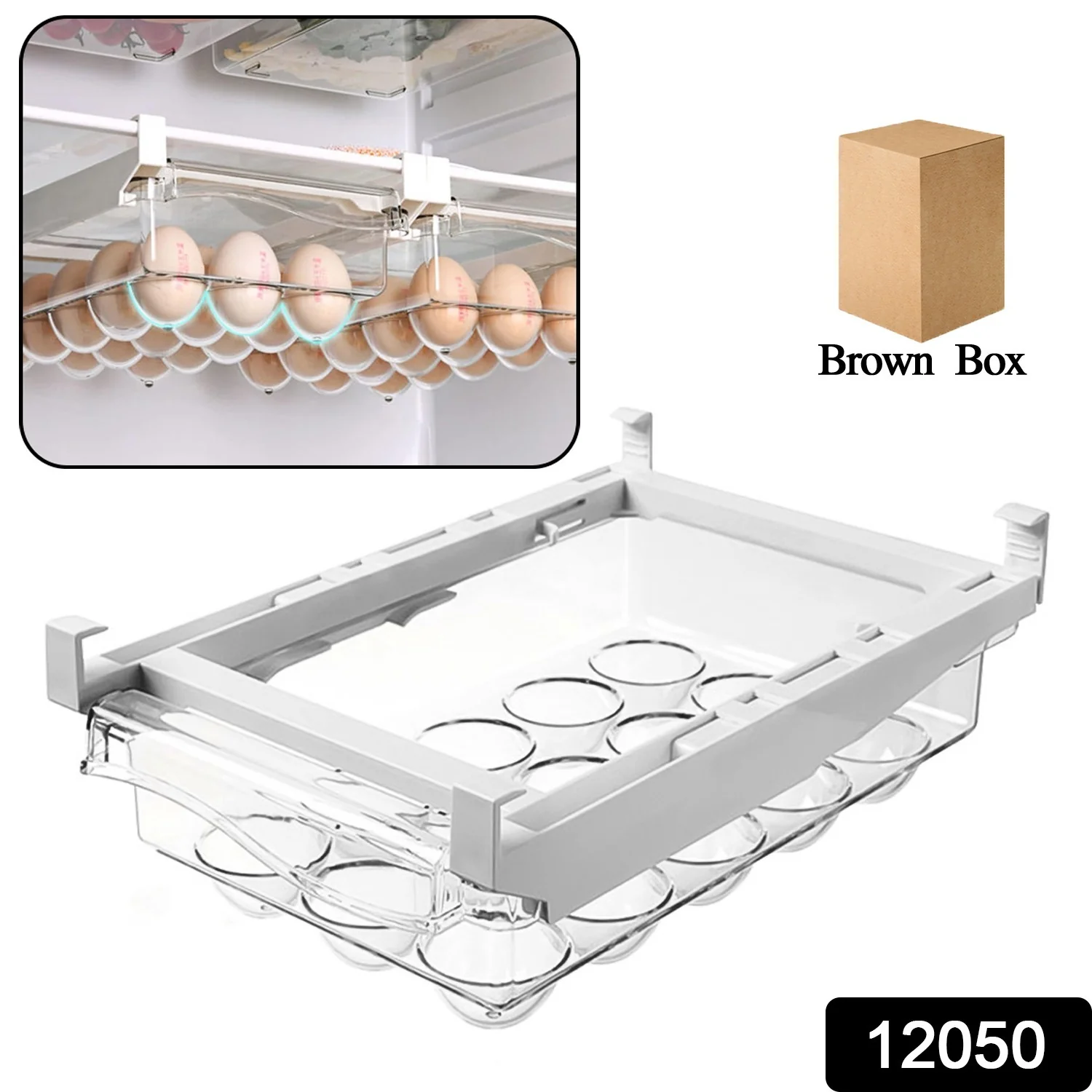 Egg Holder For Refrigerator Set Hanging Fridge Organizer Drawer (1 Pc) - Image 2