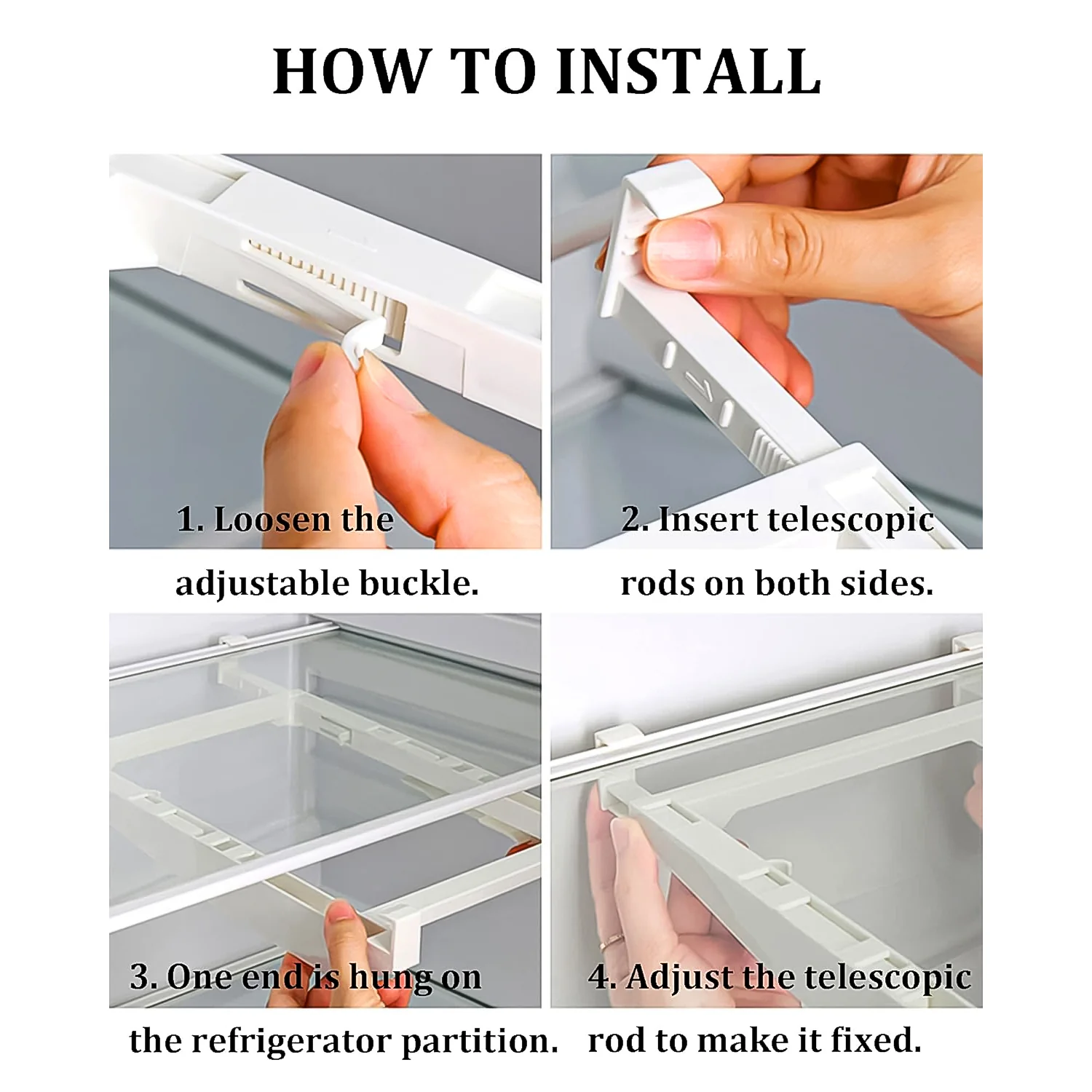 Egg Holder For Refrigerator Set Hanging Fridge Organizer Drawer (1 Pc) - Image 4