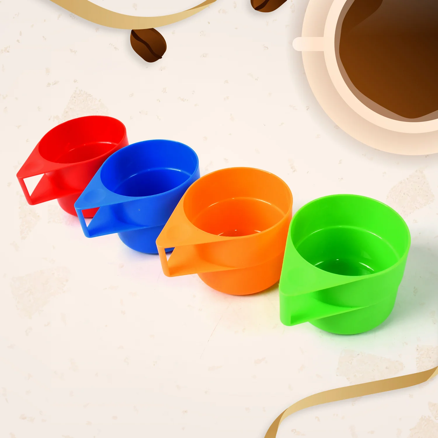 Rainbow Picnic Plastic Pitcher / Jug / Kettle Glass / Cup Set Water (9 Pcs Set) - Image 6