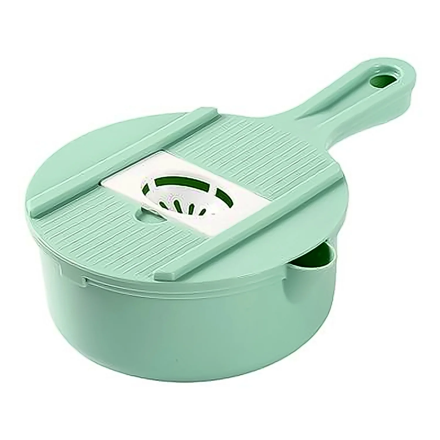 Vegetable Choppers with Drain Basket | 6 in 1 Vegetable Slicer Blades (1 Set) - Image 4