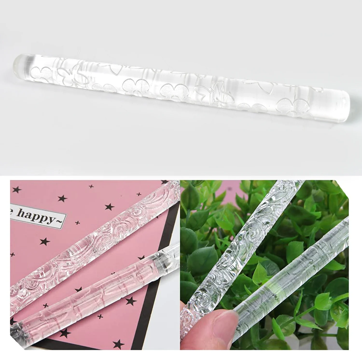 Textured Embossed Acrylic Rolling Pins Fondant Cake Decorating Tools (1 Pc) - Image 6