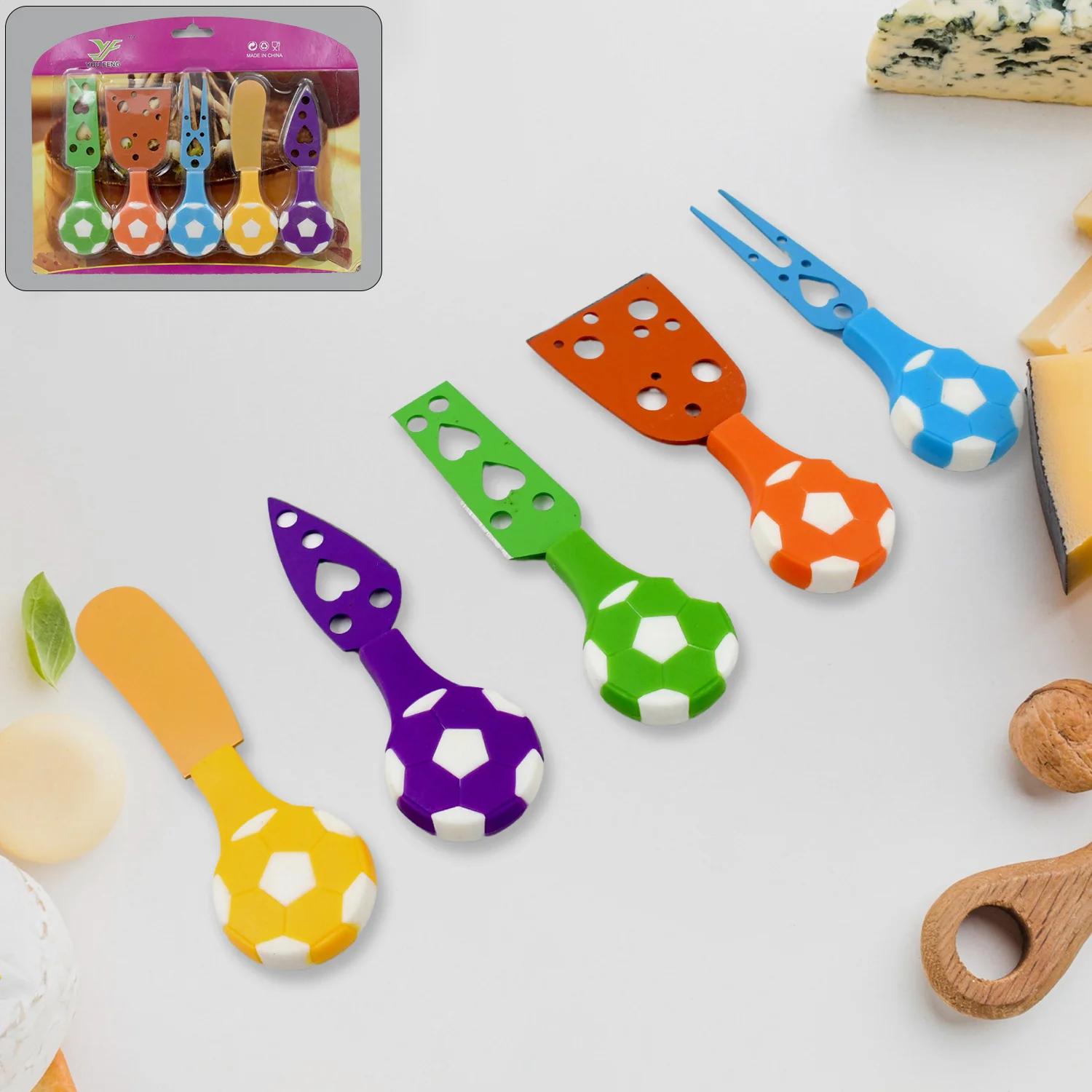 Football Soccer Cheese Knife Set (5 Pcs Set) - Image 6