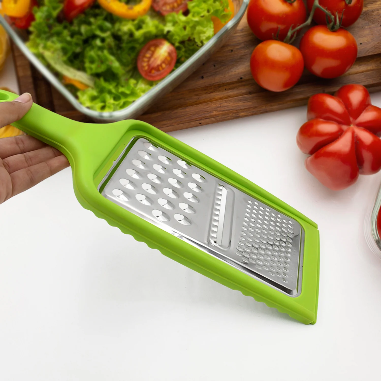 Stainless Steel Cheese Grater 3in1 Multifunctional (1 Pc / Mix Color) - Image 4