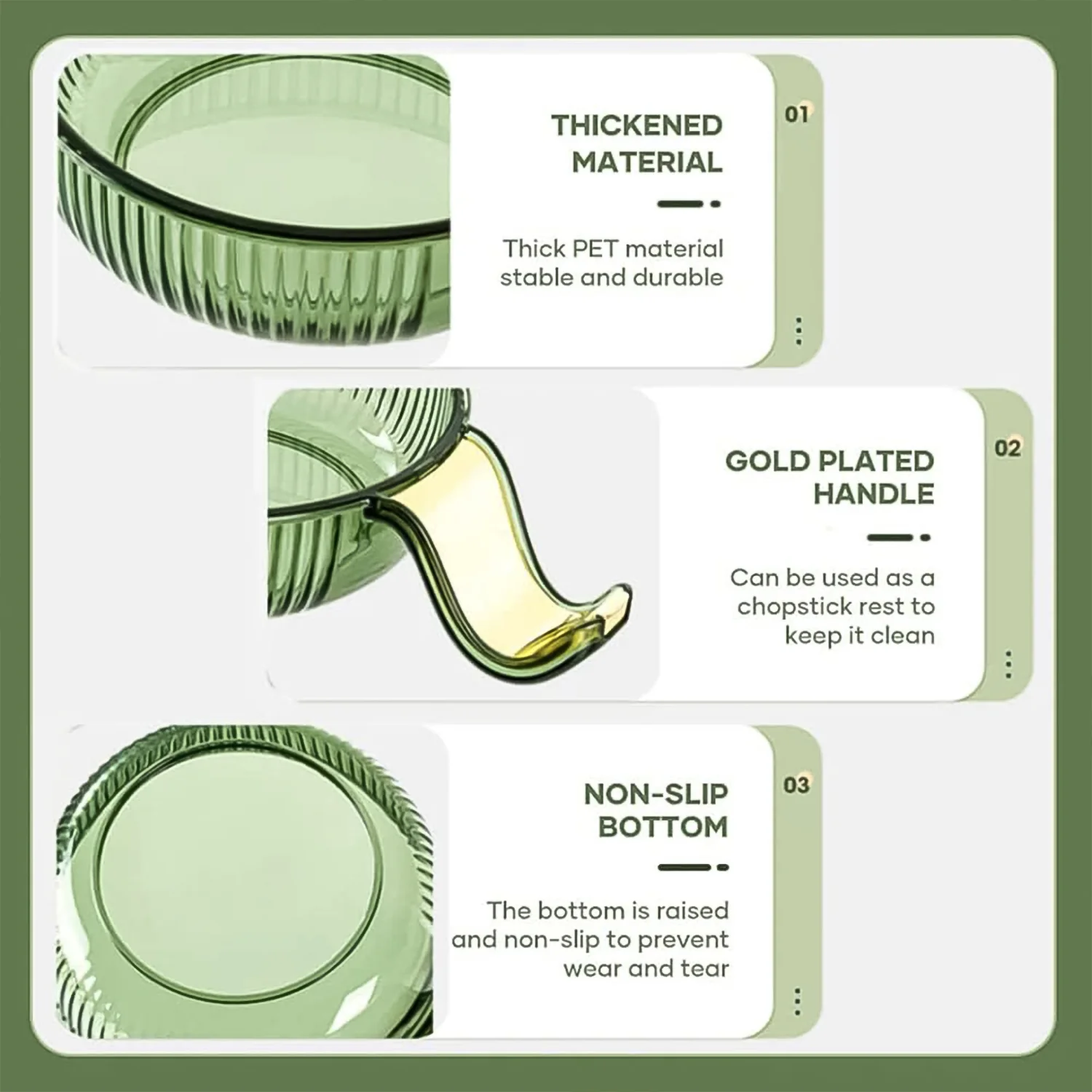 Plastics Dip Bowls, Dipping Sauce Bowls with Handle (4 Pcs Set / With Case) - Image 3