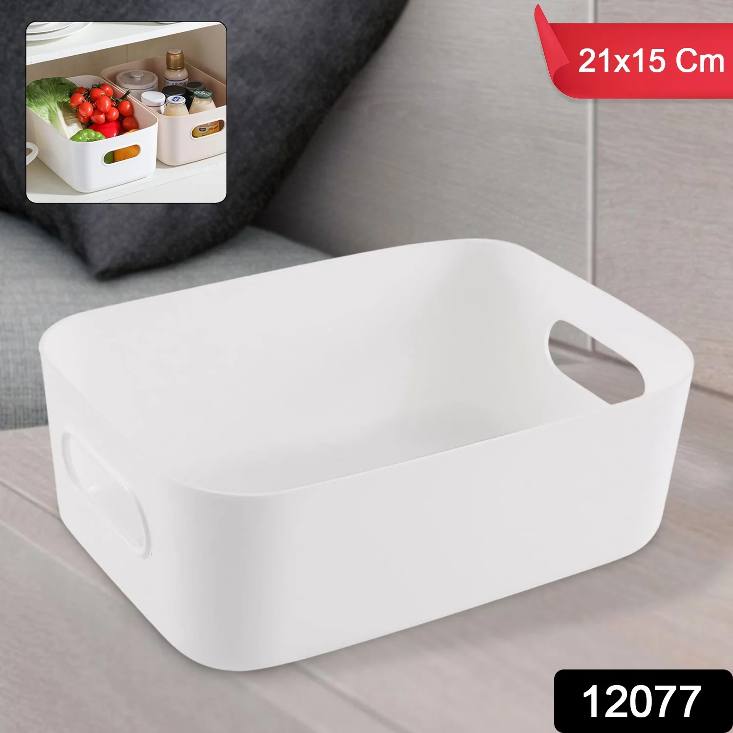 Storage Boxes Plastic Kitchen Storage Baskets (1 Pc / 21×15 Cm) - Image 2
