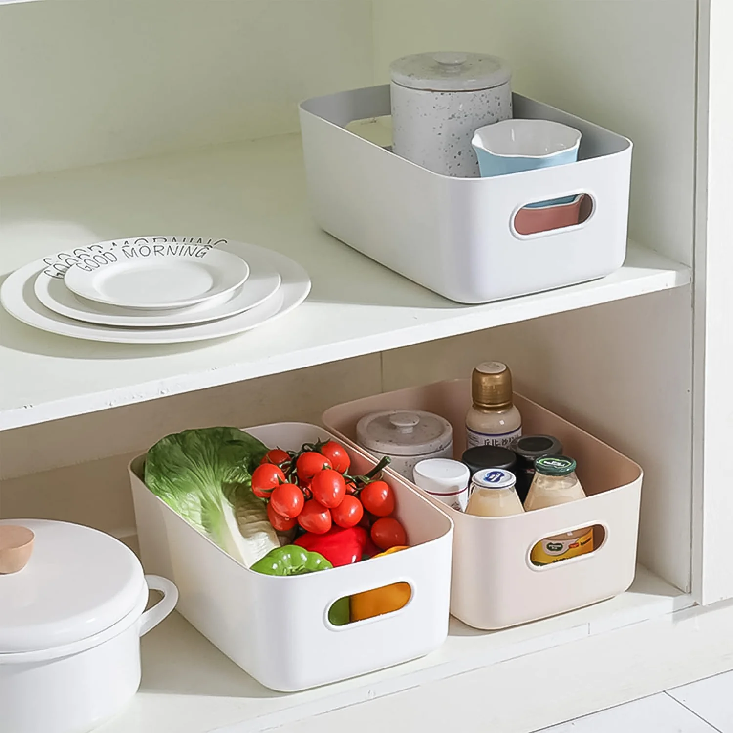 Storage Boxes Plastic Kitchen Storage Baskets (1 Pc / 21×15 Cm) - Image 4