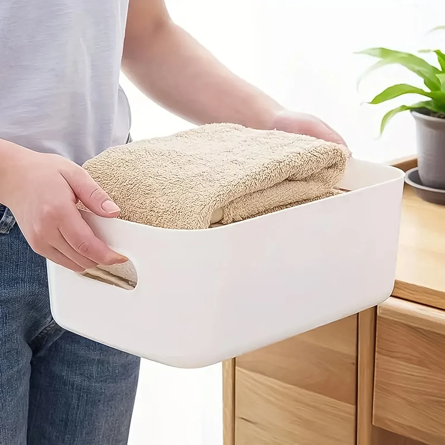 Storage Boxes Plastic Kitchen Storage Baskets (1 Pc / 21×15 Cm) - Image 5