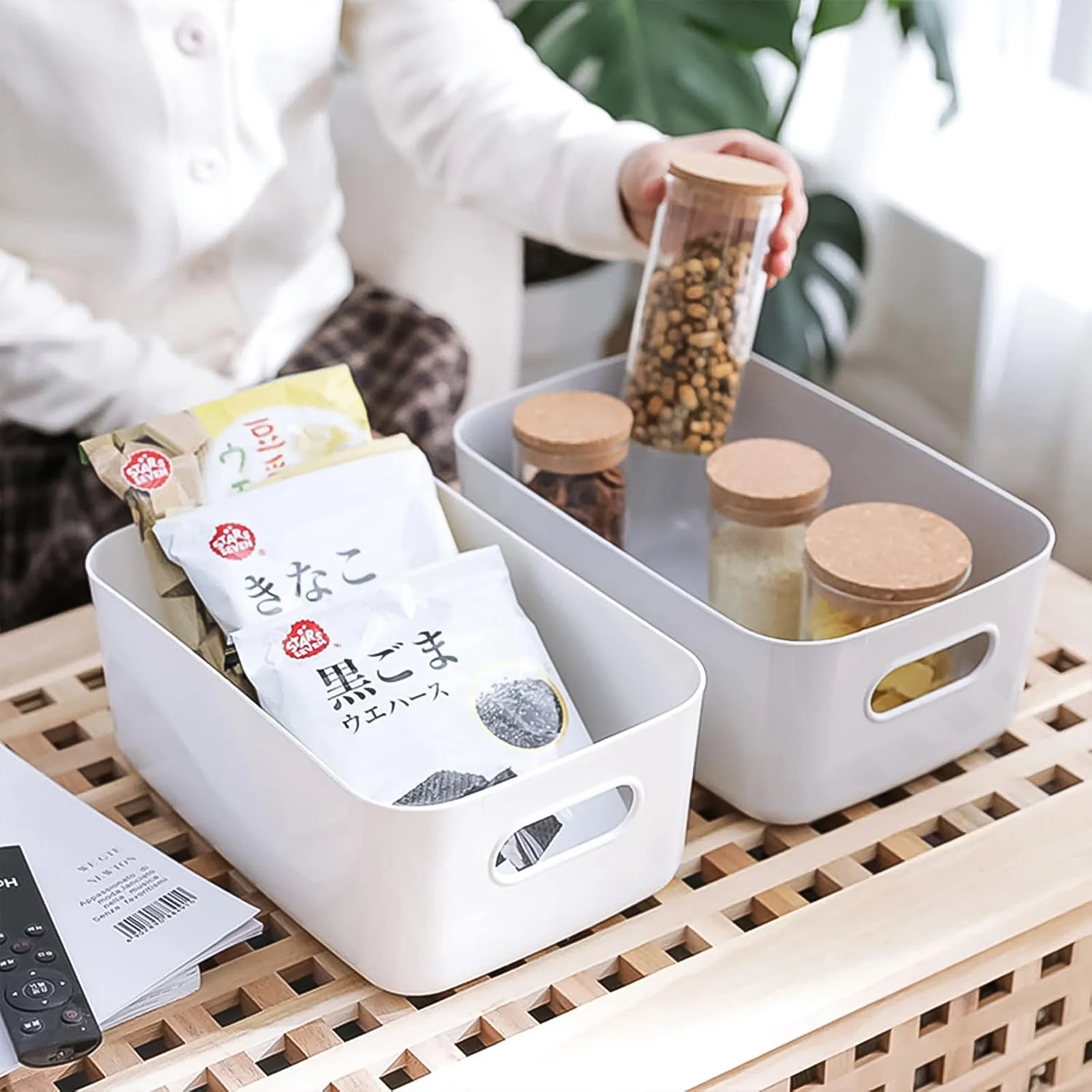 Storage Boxes Plastic Kitchen Storage Baskets (1 Pc / 21×15 Cm) - Image 7