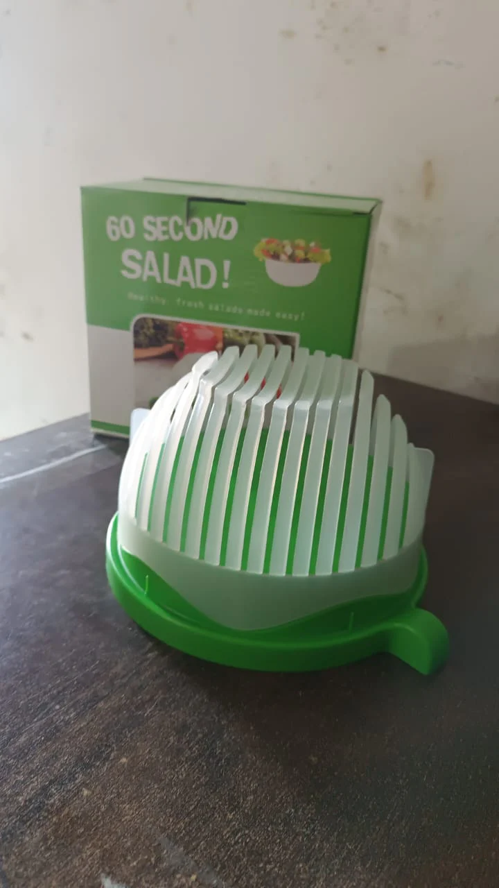 Plastic 60 Seconds Salad Cutter Salad Maker Salad Bow  (1 Pc) - Image 10