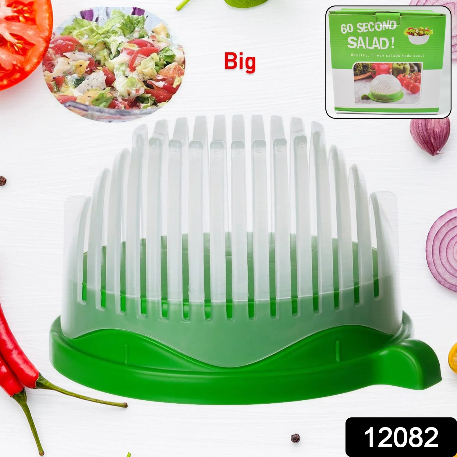 Plastic 60 Seconds Salad Cutter Salad Maker Salad Bow  (1 Pc) - Image 2