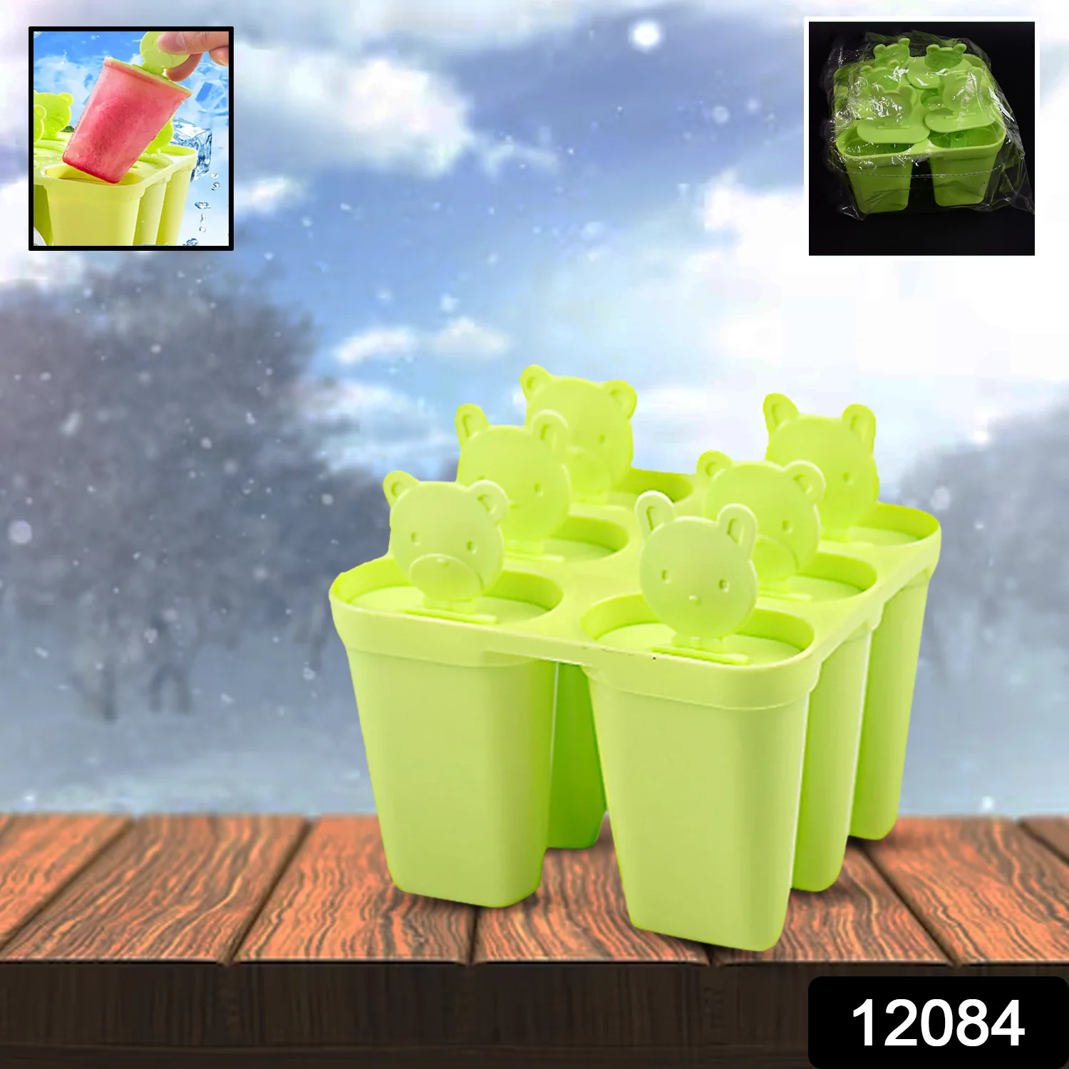 Plastic 6 Grid / Compartment sicle Ice Cream Mold (1 Pc) - Image 2