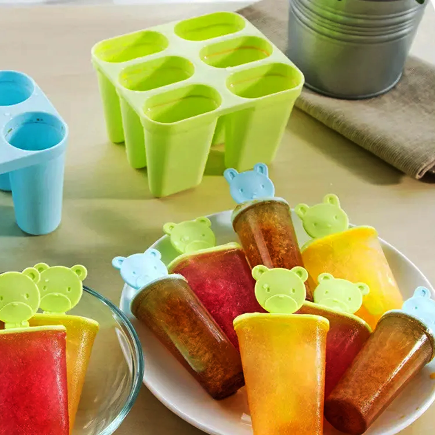 Plastic 6 Grid / Compartment sicle Ice Cream Mold (1 Pc) - Image 4