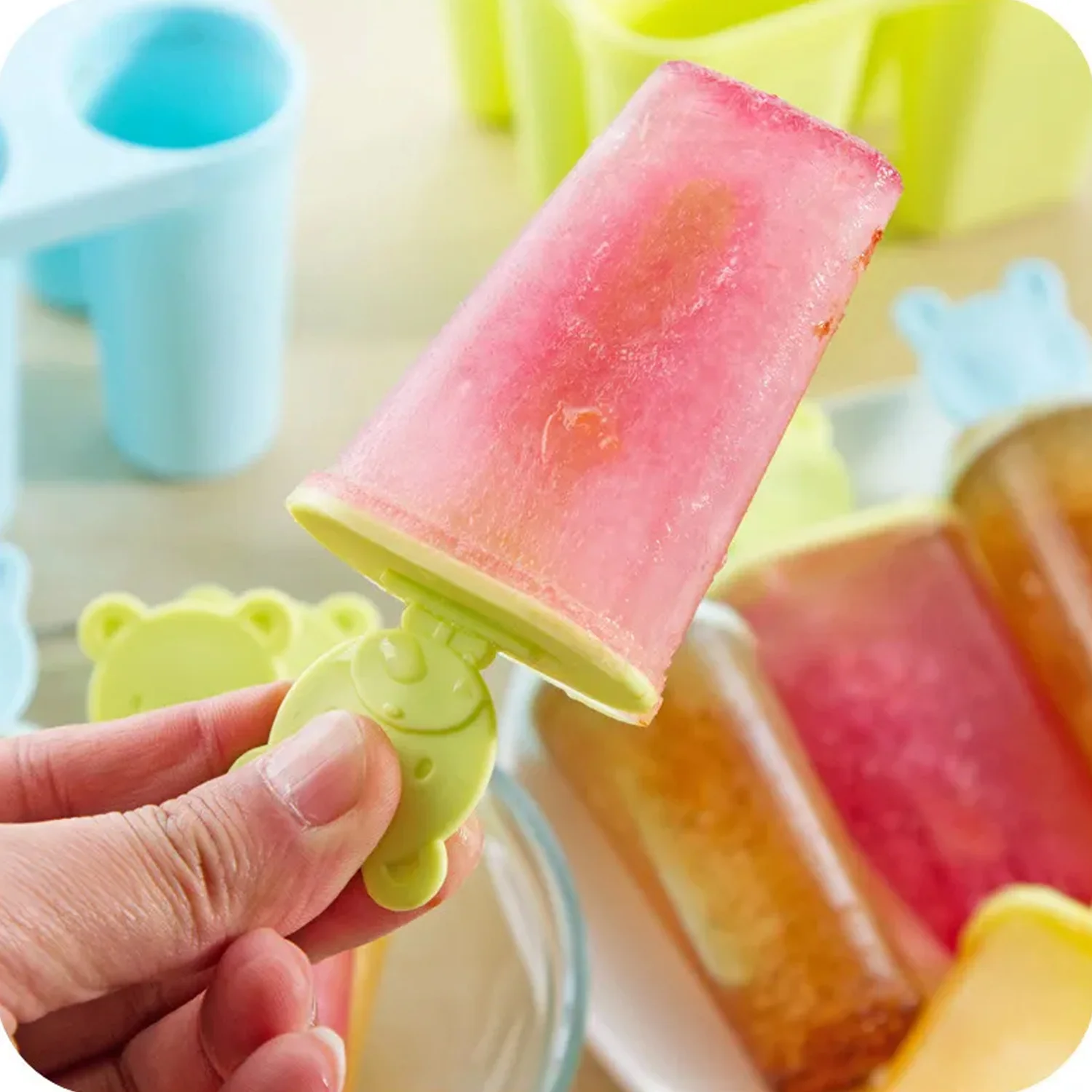 Plastic 6 Grid / Compartment sicle Ice Cream Mold (1 Pc) - Image 6
