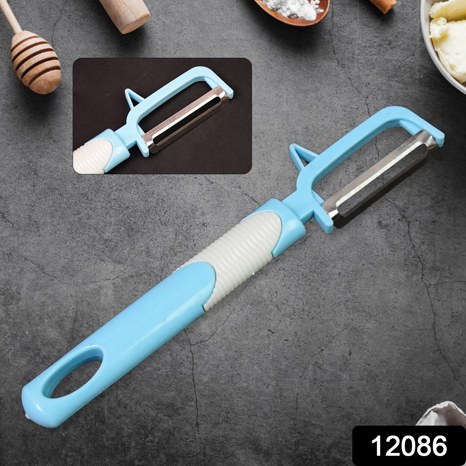 Multifunction Peeler Slicer with Plastic Handle (1 Pc / Mix Color) - Image 2