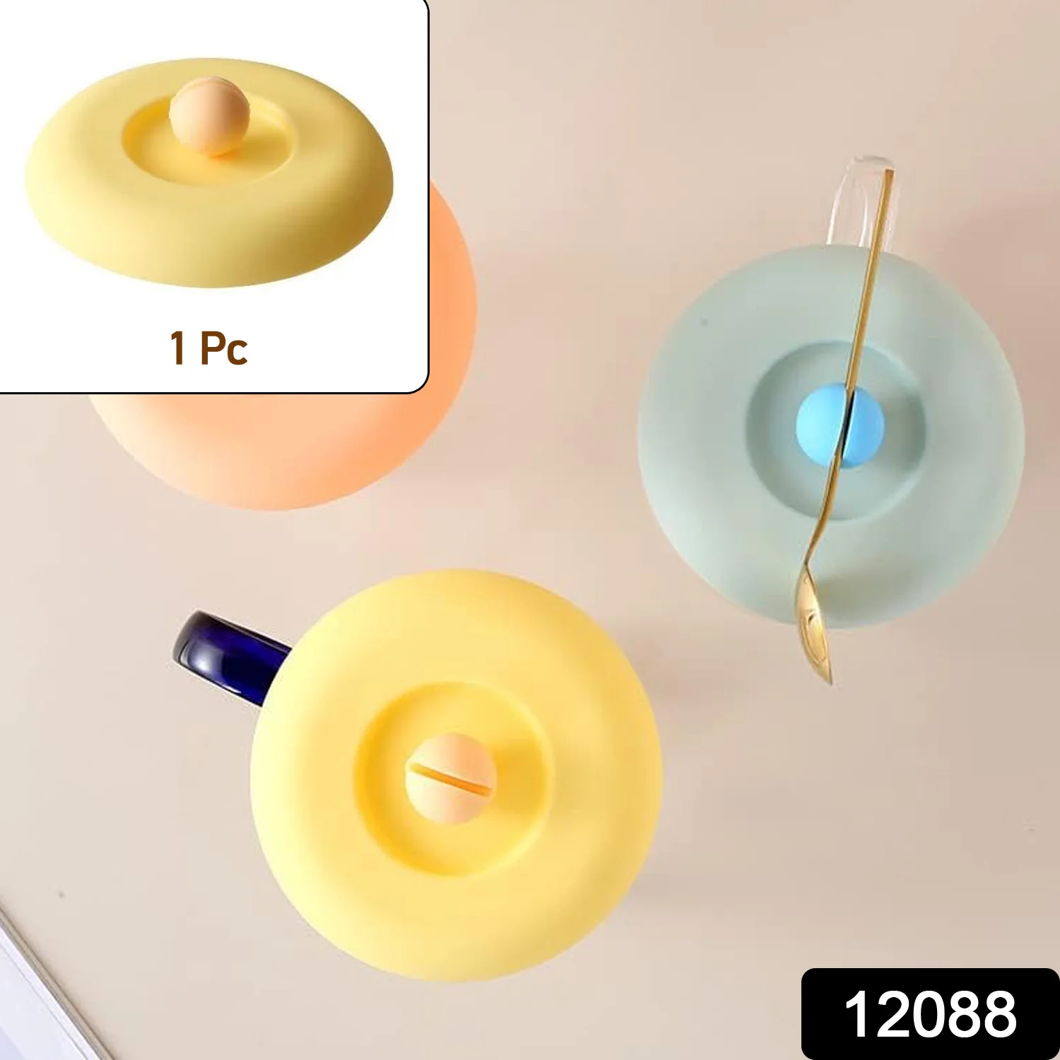 Cup/Mug Lid Dust Proof Silicone Rubber Airtight Seal (Lid Only, 1 Pc) - Image 2