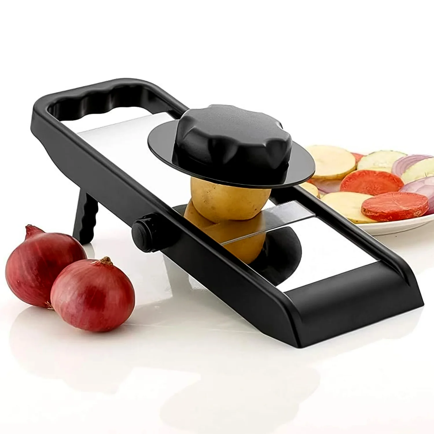 Premium Multipurpose Potato / Onion Slicer and Grater (1 Pc) - Image 3