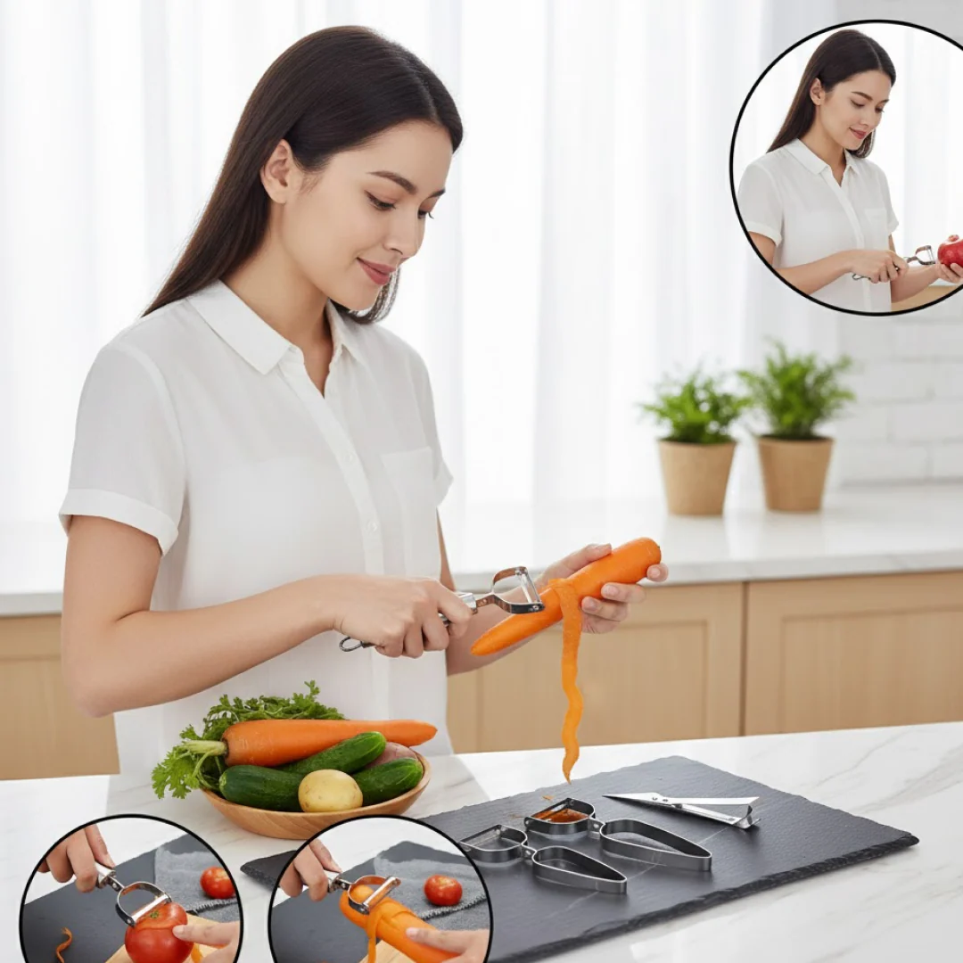 Multifunctional Peeler, Grater for Vegetable Fruit (3 Pcs Set) - Image 4