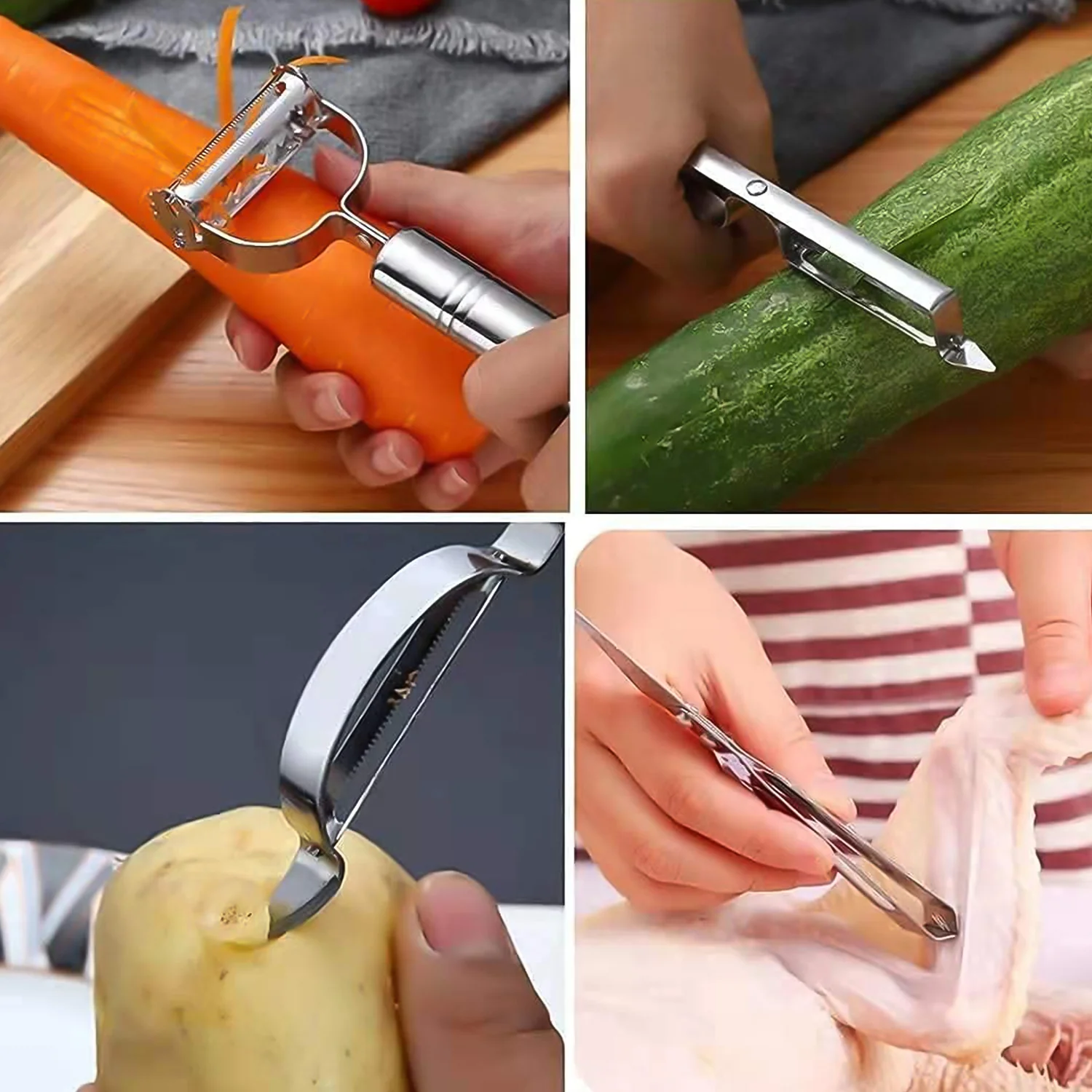 Multifunctional Peeler, Grater for Vegetable Fruit (3 Pcs Set) - Image 7