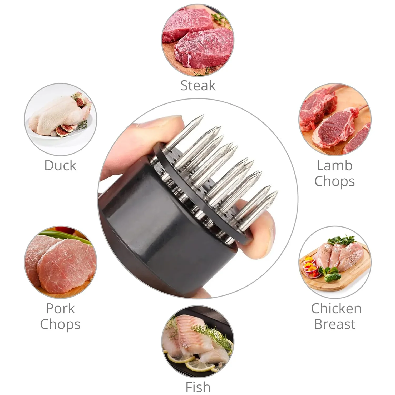 Meat Tenderizer Tool Stainless Steel Needle (1 Pc) - Image 7