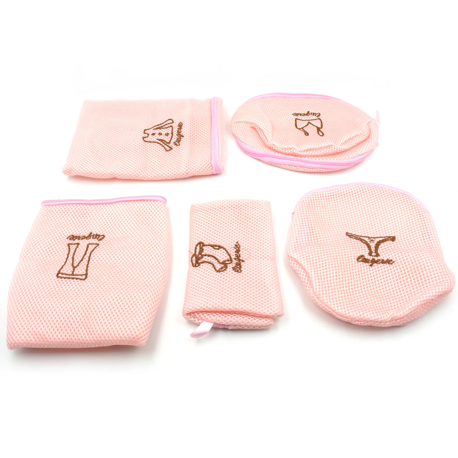 Zippered Mesh Laundry Wash Bags for Delicates & Lingerie (5 Pc Set) - Image 4