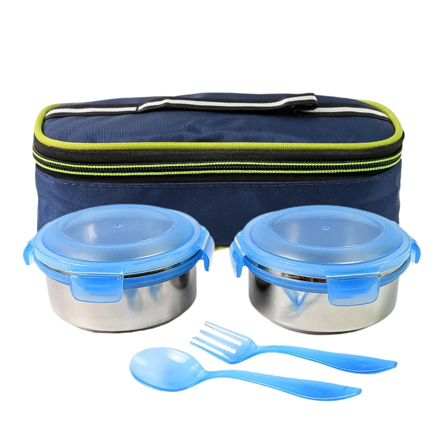 Bite Lunch Box, with Insulated Fabric Lunch Bag & Plastic Spoon, Fork - Image 7