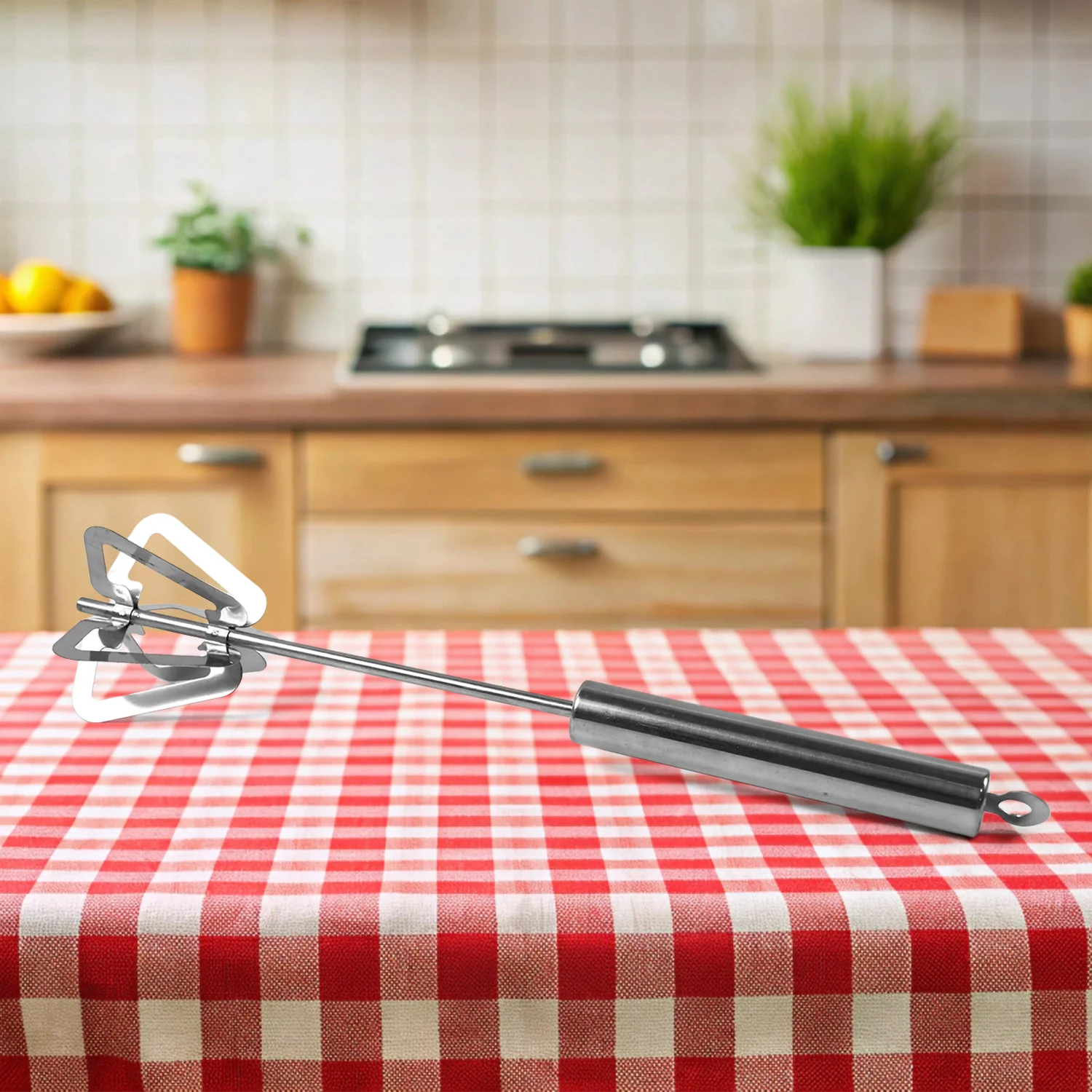 Hand Push Mixer, Egg Whisk, Stainless Steel Blender (1 Pc) - Image 4